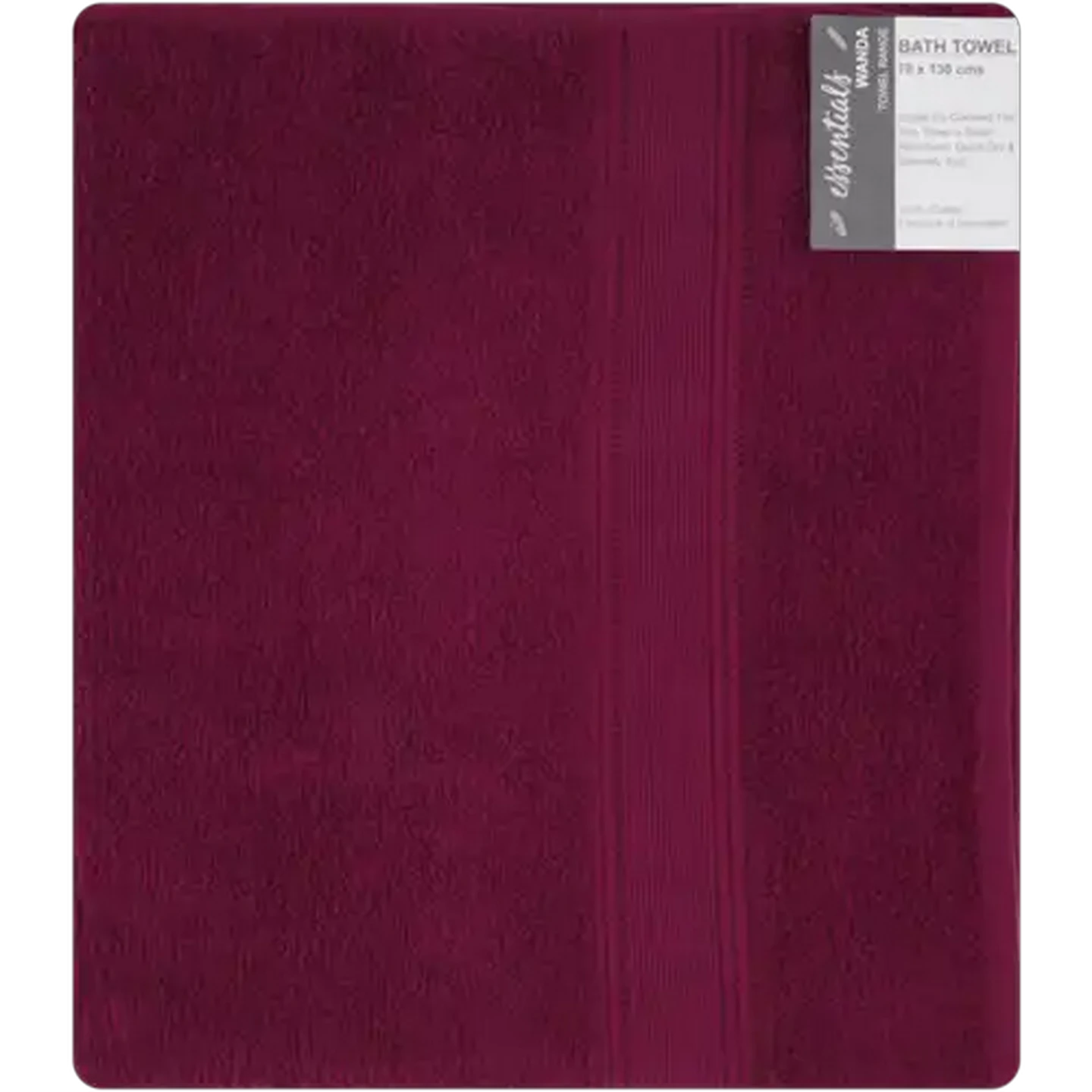 Image of Essentials Wanda Burgundy Bath Towel
