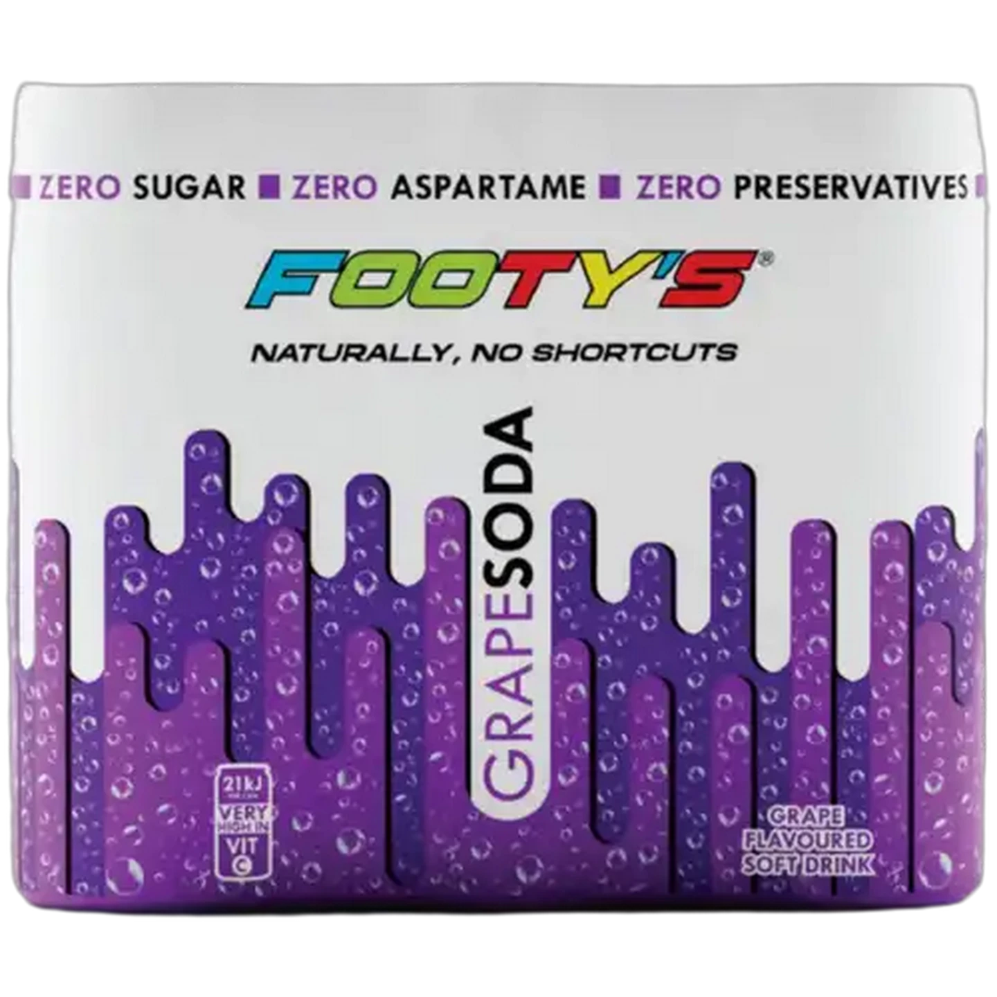 Image of Footy's Sugar Free Grape Soda 6 x 300ml