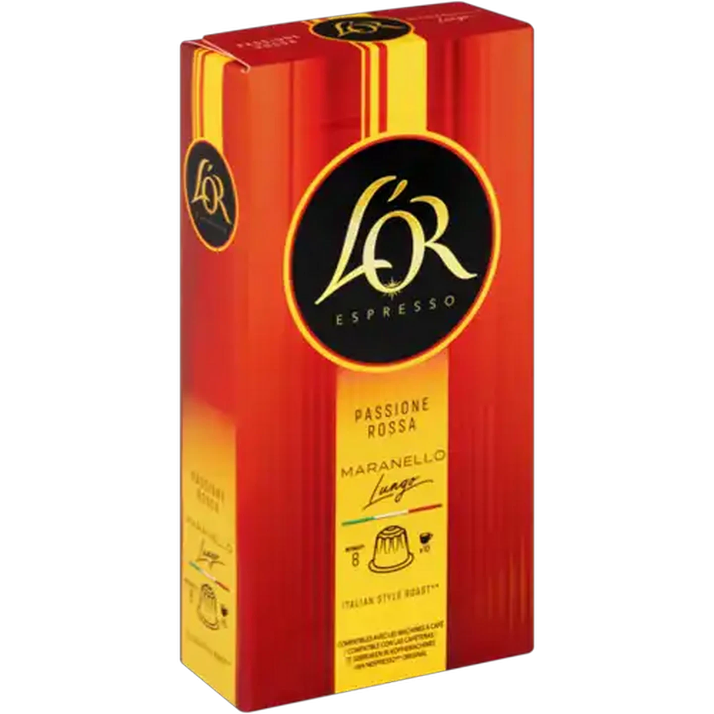 Image of L'OR Passione Rossa Maranello Lungo Coffee Capsules 10 Pack