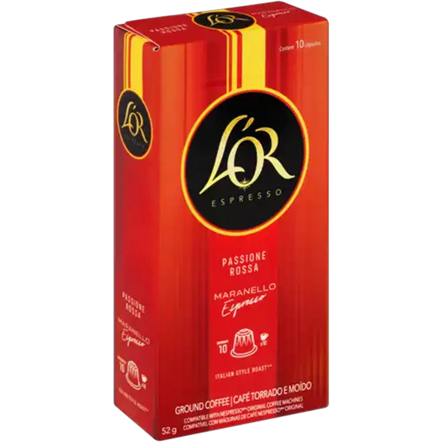 Image of L'OR Passione Rossa Maranello Espresso Coffee Capsules 10 Pack