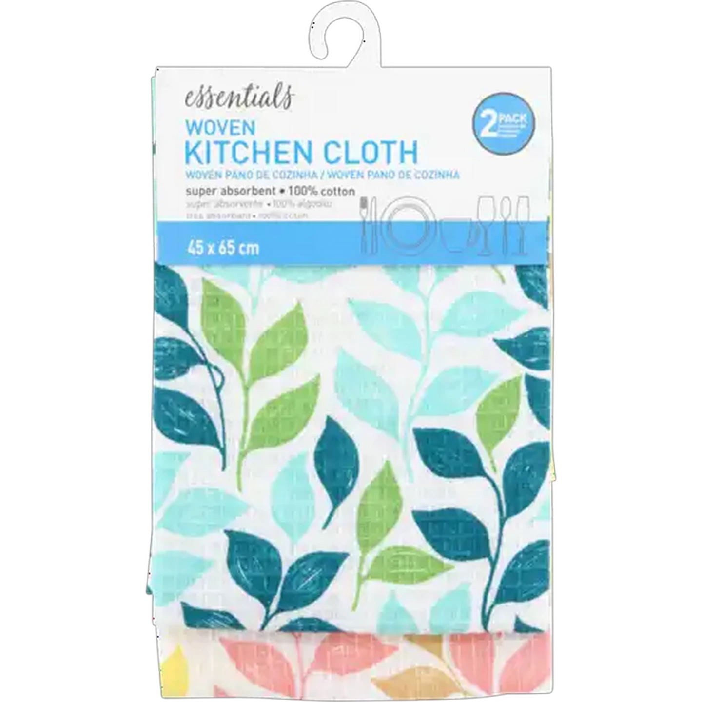 Image of Essentials Kitchen Printed Woven Cloth 2-Pack