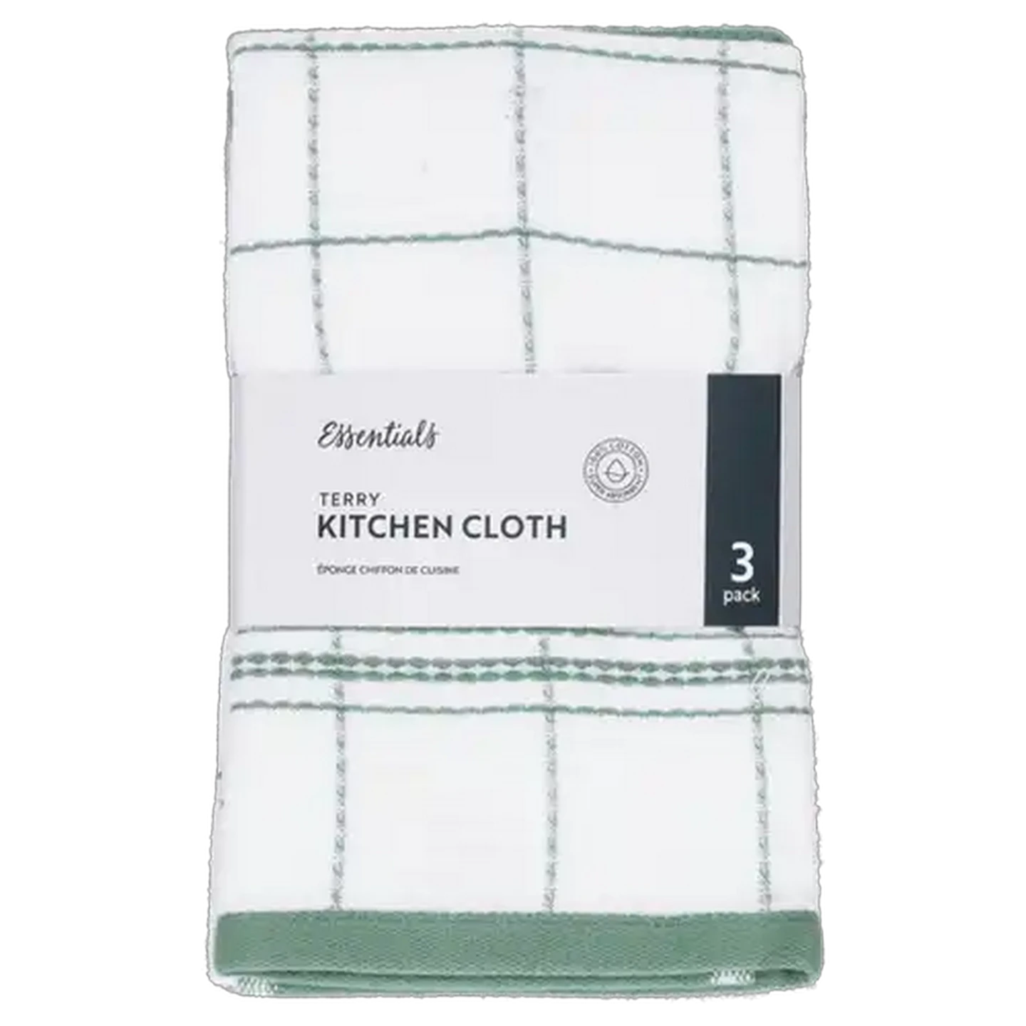 Image of Essentials Terry Kitchen Cloth 3-Pack (Design May Vary)