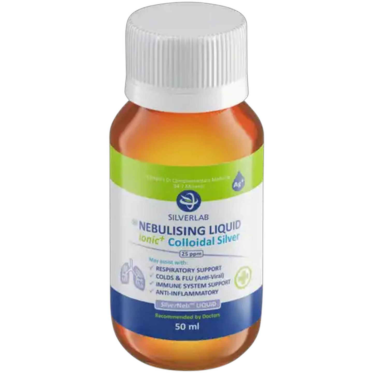 Image of Silverlab Ionic+ Colloidal Silver Nebulising Liquid 50ml