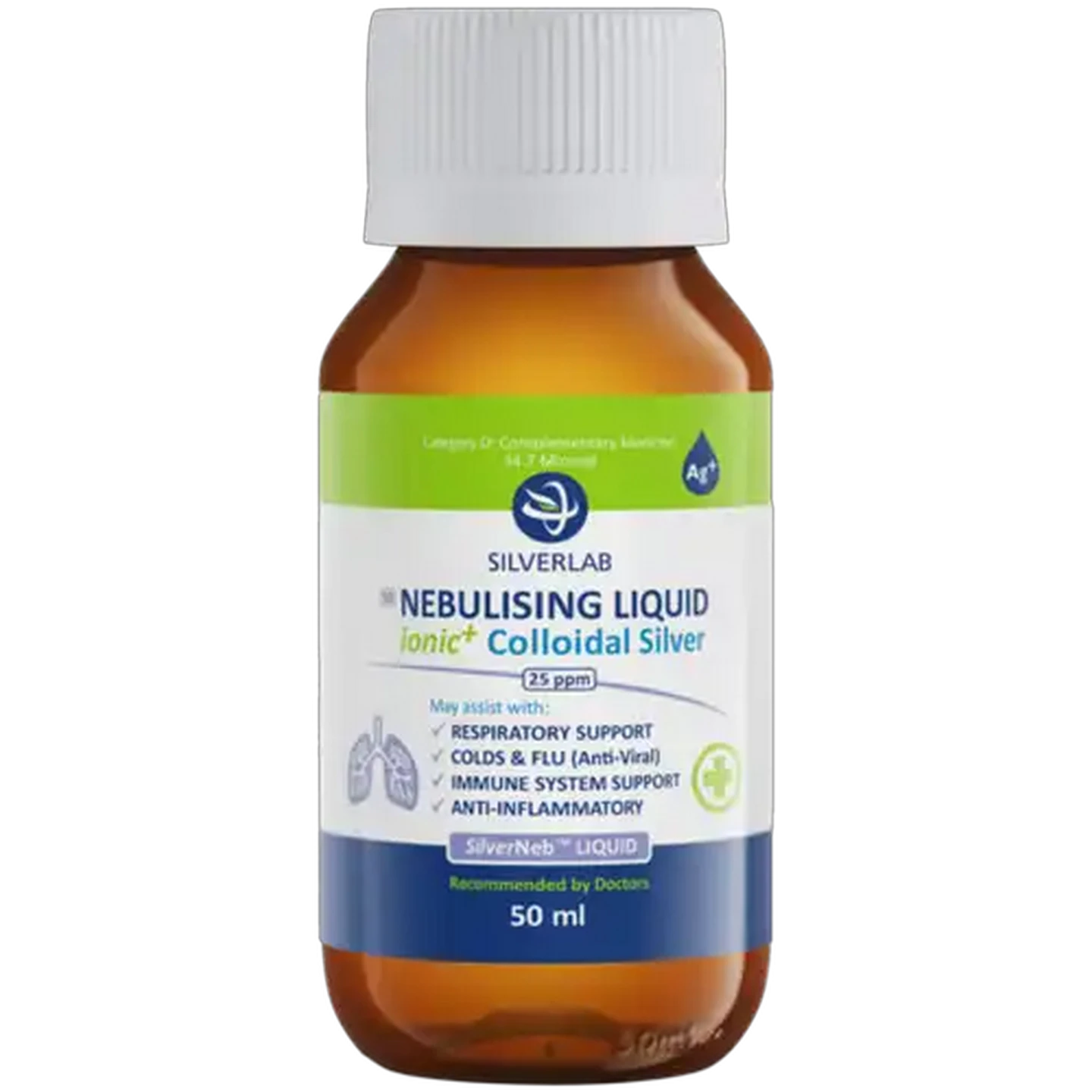 Image of Silverlab Ionic+ Colloidal Silver Nebulising Liquid 50ml