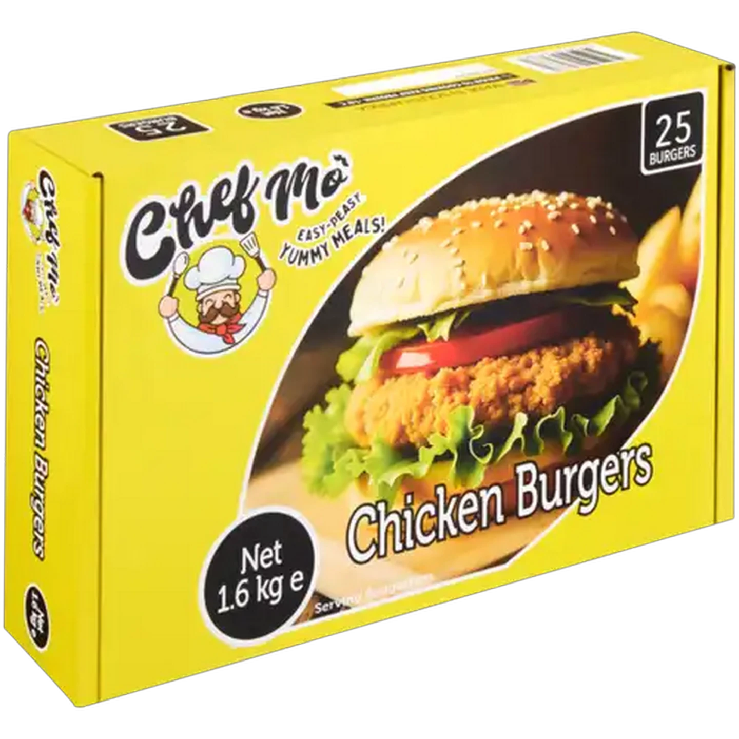 Image of Chef Mo Frozen Chicken Burgers 25 Pack