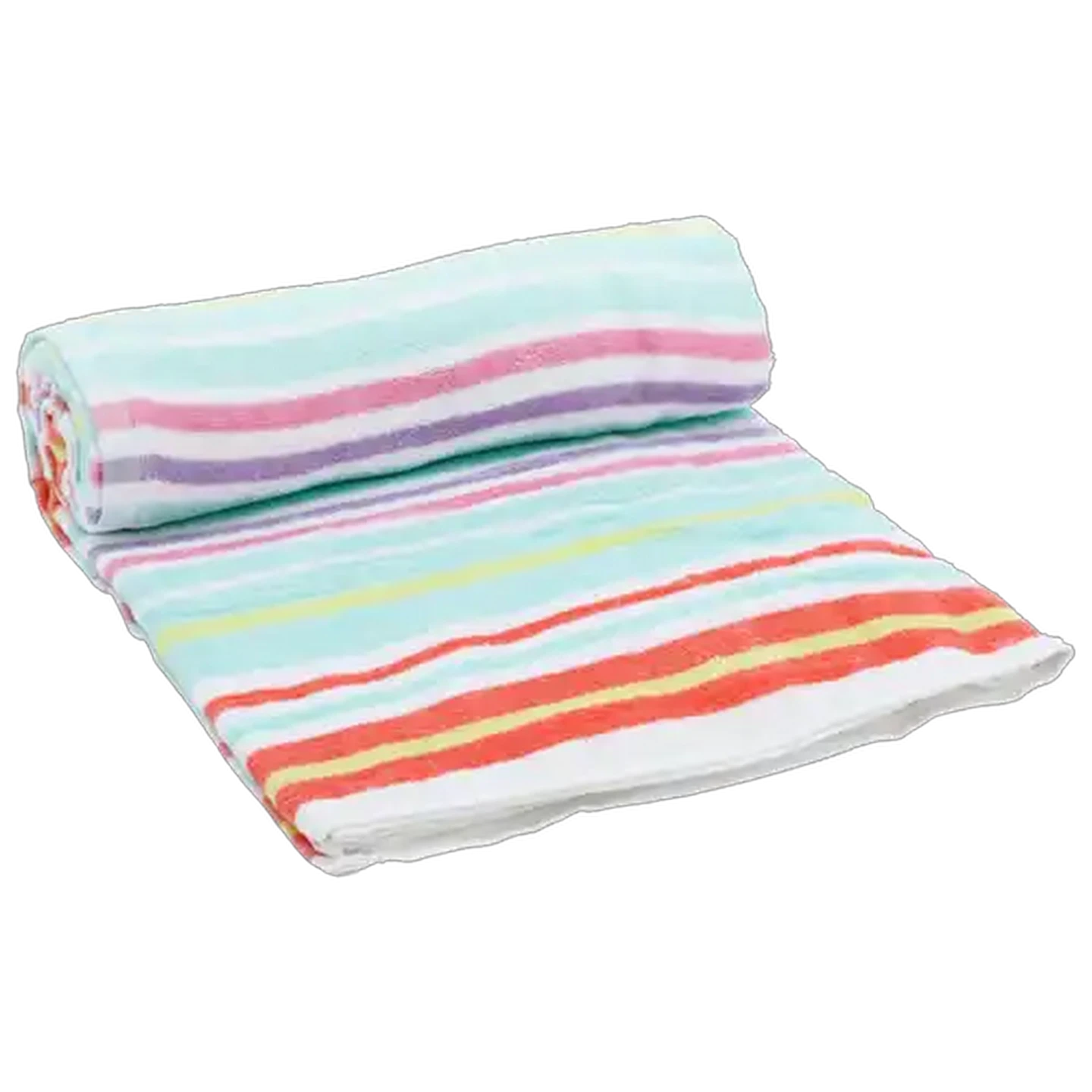 Image of Laguna Velour Pink Stripe Beach Towel 2-Piece 71.1 x 147.3cm