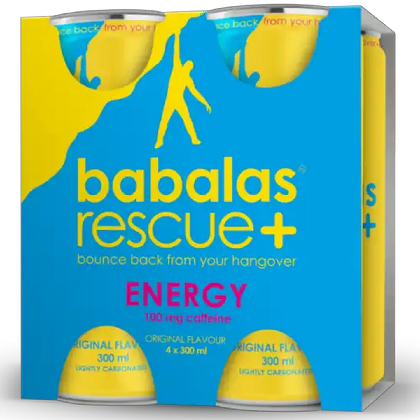Image of Babalas Rescue+ Original Flavour Energy Drink 4 x 300ml
