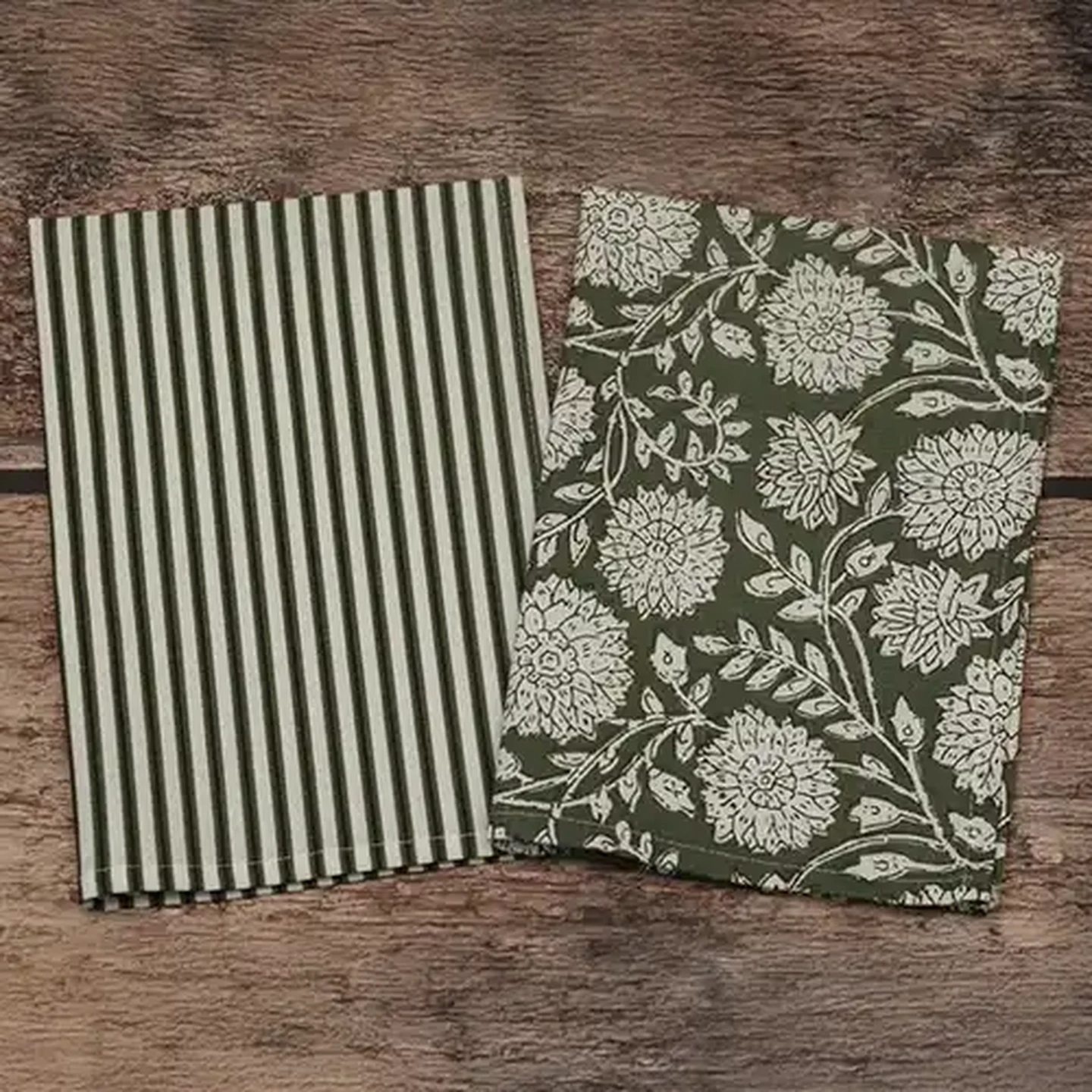 Image of Essentials Sage Malvern Woven Kitchen Cloth 2-Pack 40 x 60cm