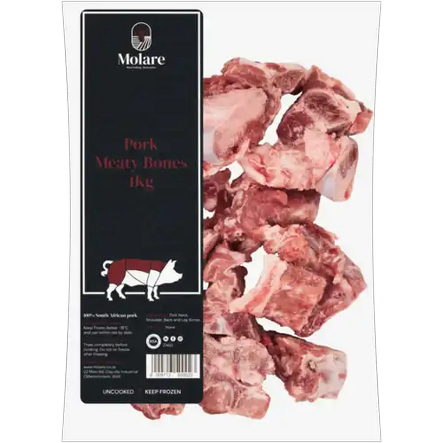 Image of Molare Frozen Pork Meaty Bones 1kg