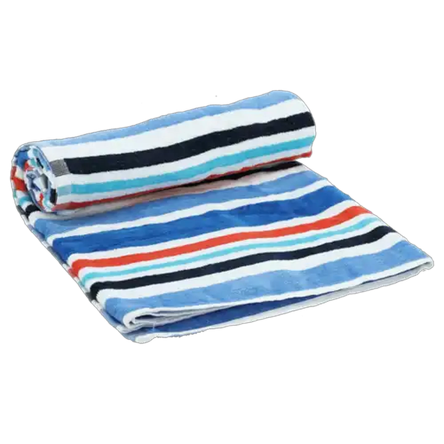 Image of Laguna Velour Navy Stripe Beach Towel 2-Piece 71.1 x 147.3cm