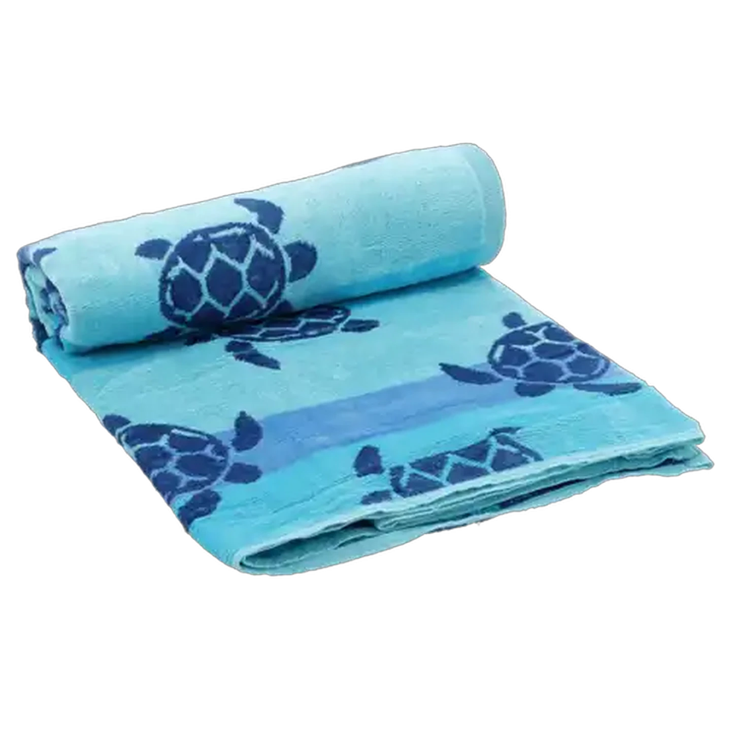 Image of Laguna Velour Blue Stripe Beach Towel 2-Piece 71.1 x 147.3cm