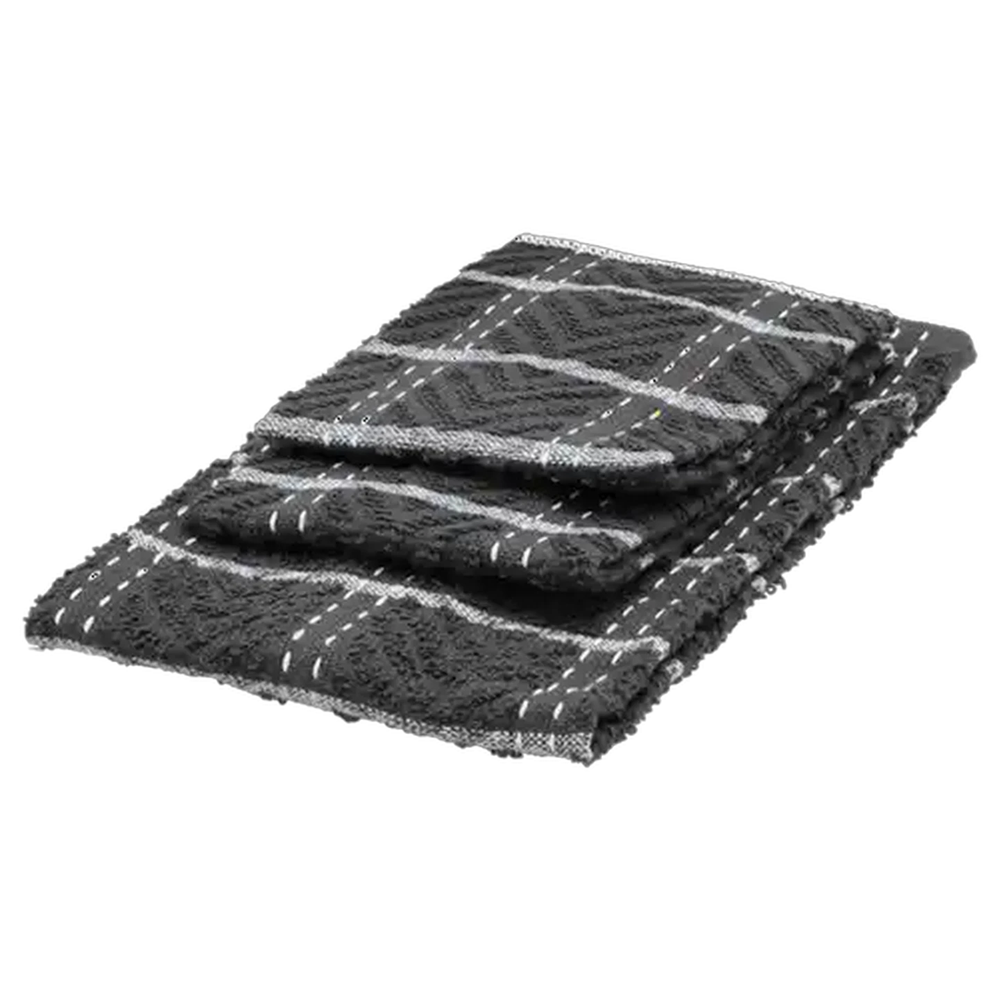 Image of Essentials Black Terry Kitchen Cloth & Swab 3 Piece