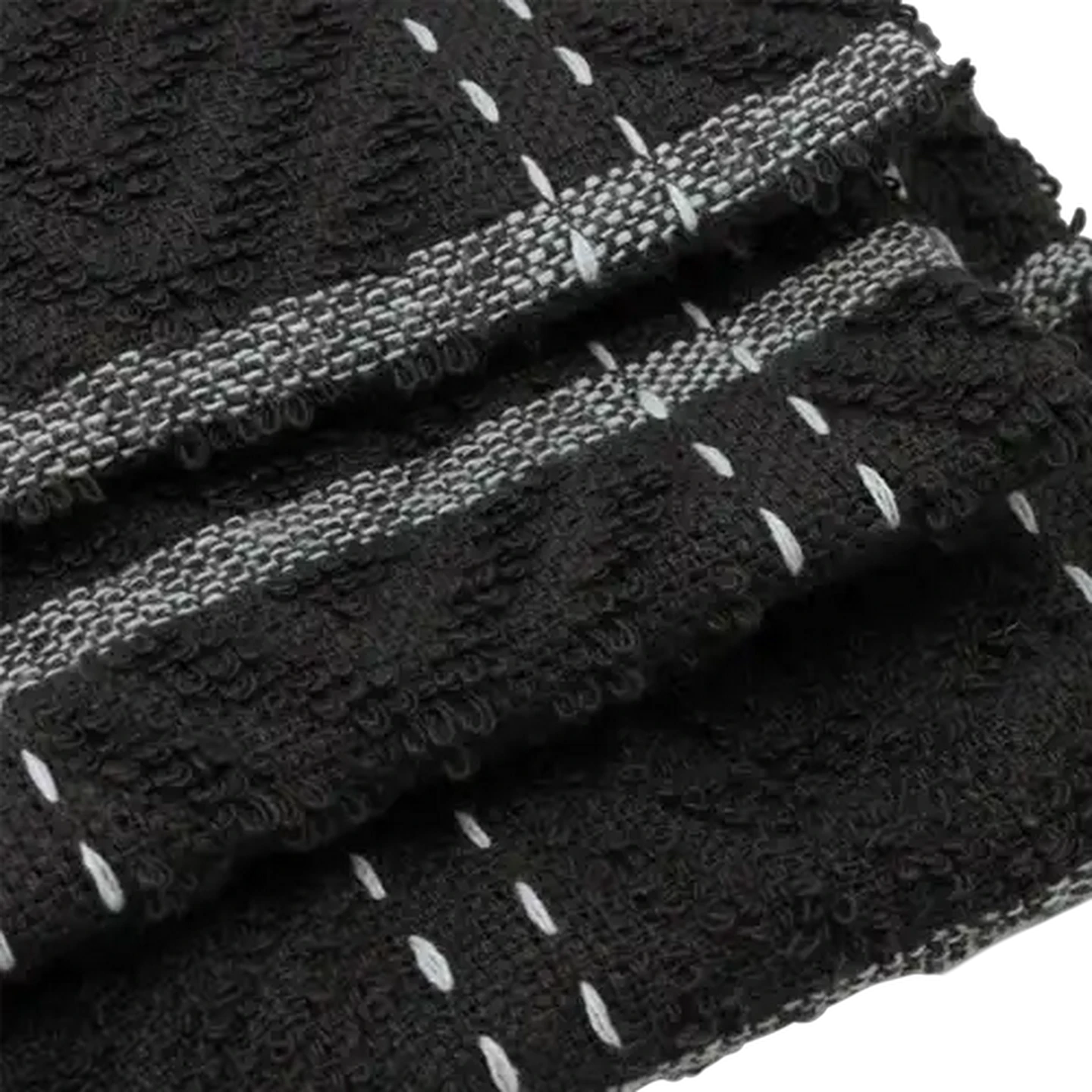 Image of Essentials Black Terry Kitchen Cloth & Swab 3 Piece