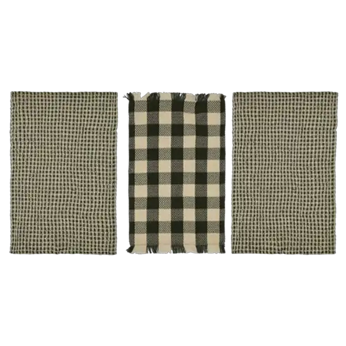 Image of Forage And Feast Green Savor Waffle Weave Kitchen Cloth 2-Pack 40 x 60cm