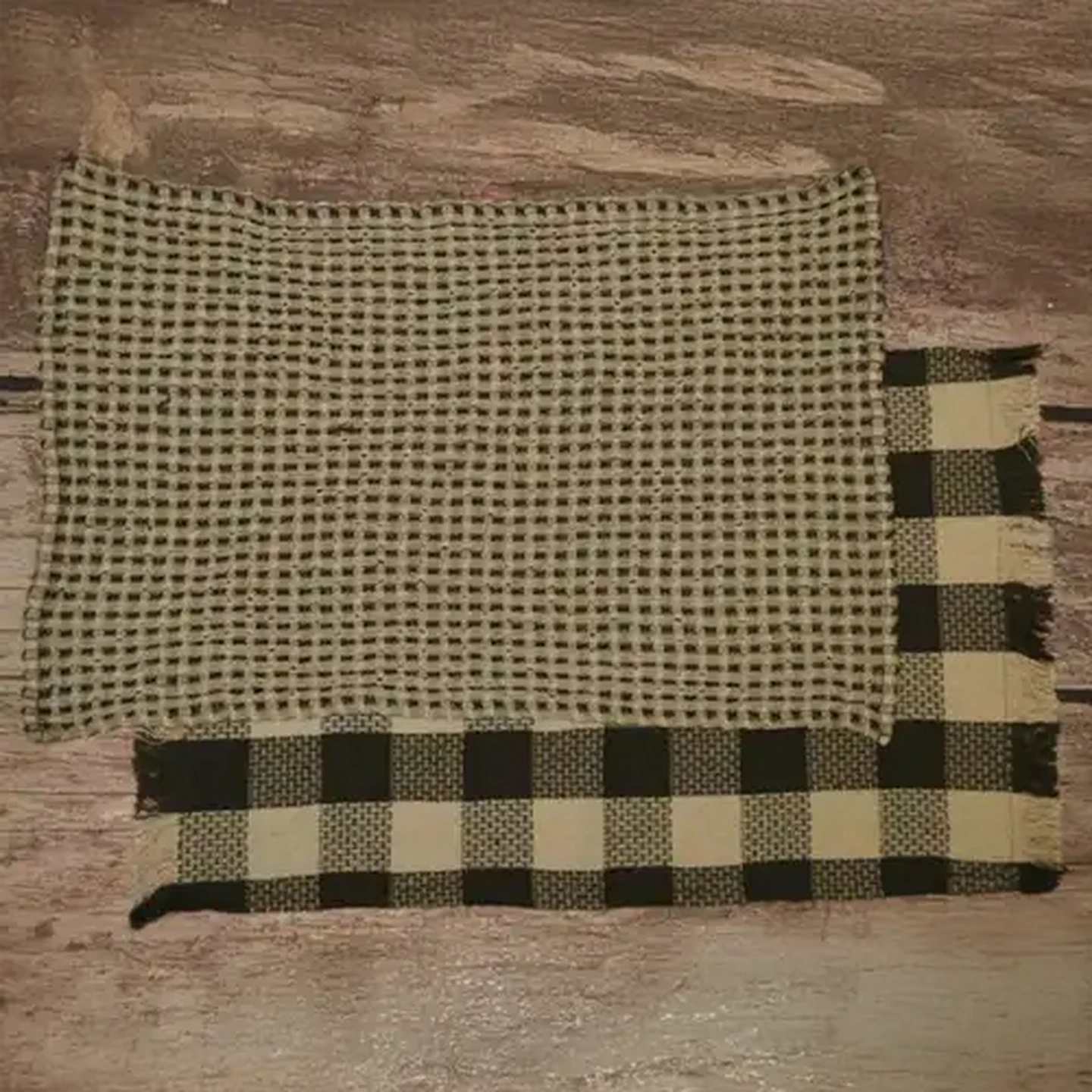 Image of Forage And Feast Green Savor Waffle Weave Kitchen Cloth 2-Pack 40 x 60cm