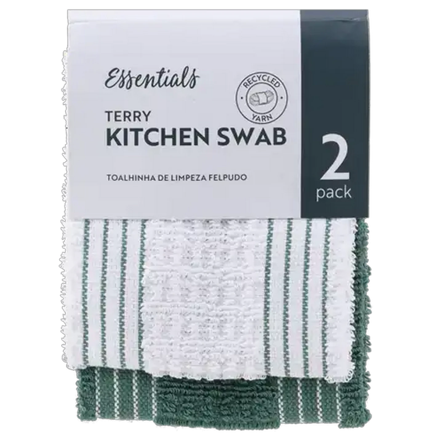 Image of Essentials Terry Swiss Kitchen Swab 2-Pack 30 x 30cm
