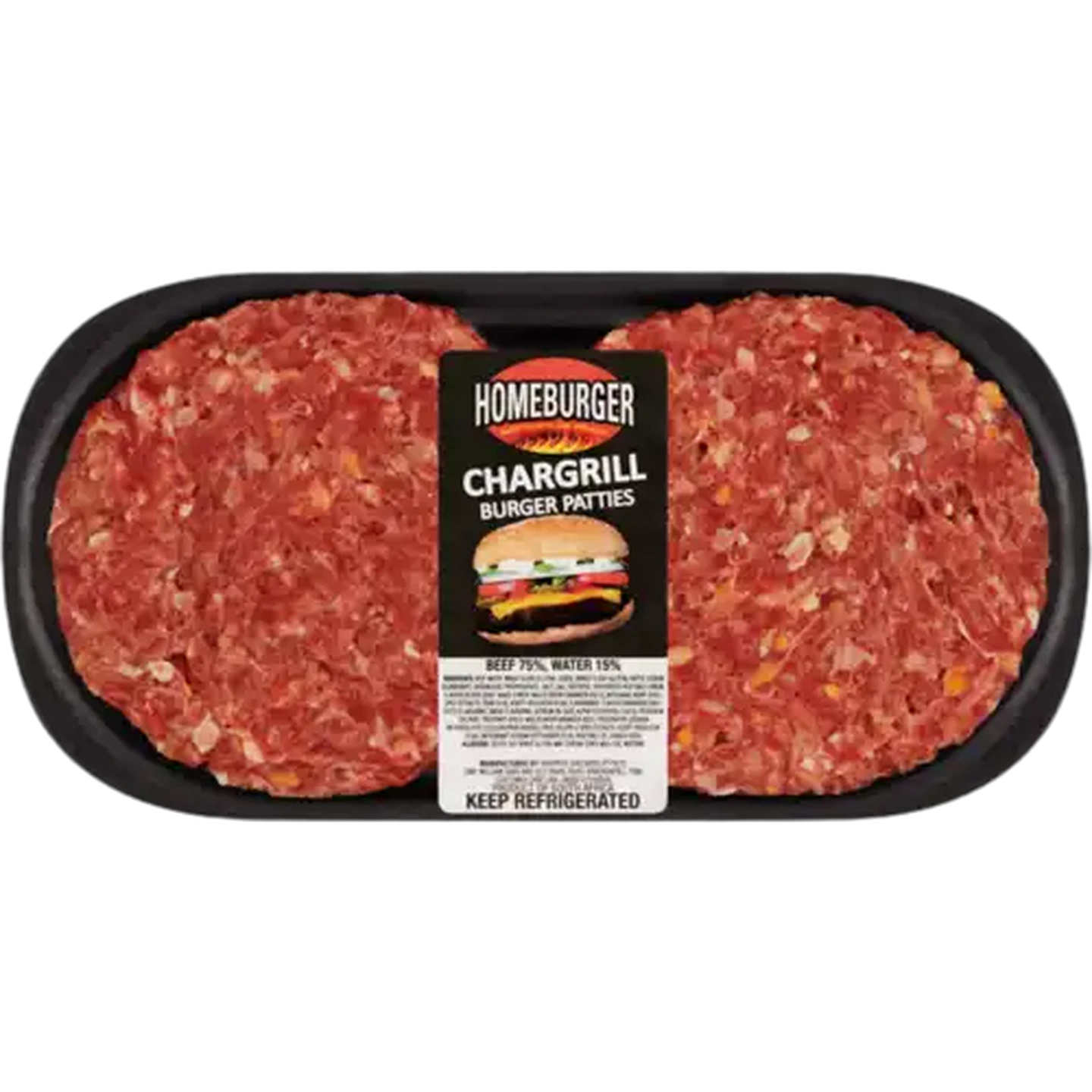 Image of Homeburger Chargrill Burger Patties Per KG (4 Patties)