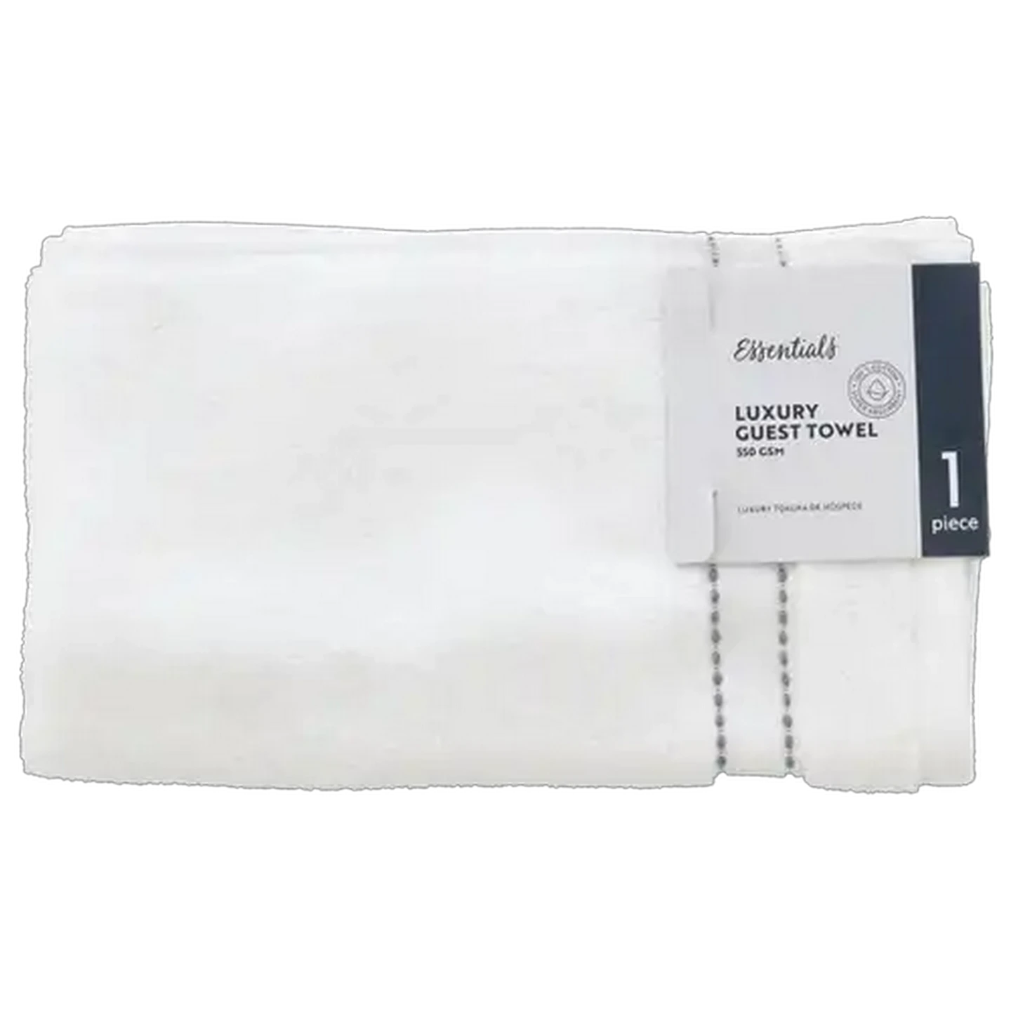 Image of Essentials Hamptons White Luxury Guest Towel 30 x 50cm