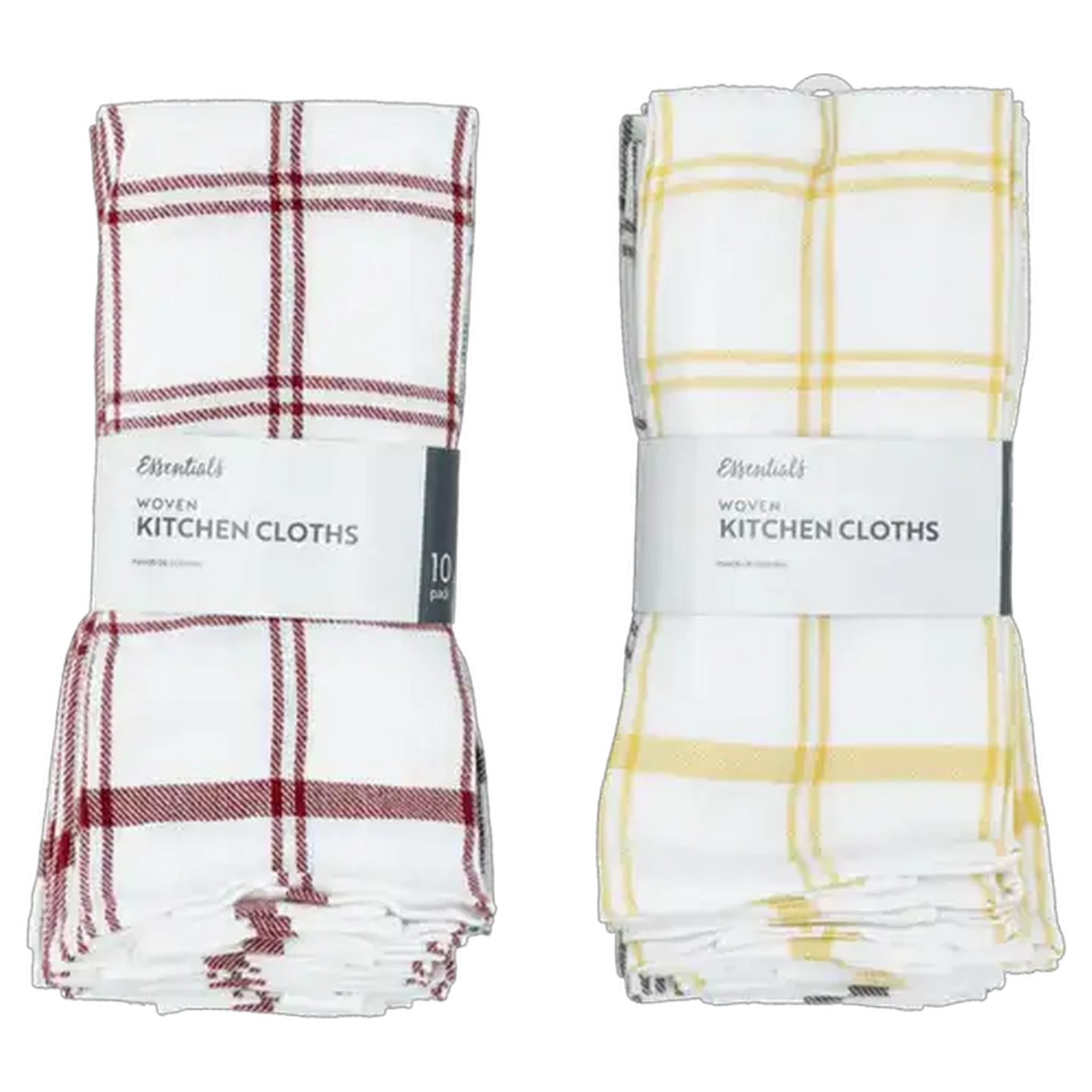 Image of Essentials Honeycomb Woven Kitchen Cloth 40 x 70cm 10-Pack (Colour May Vary)