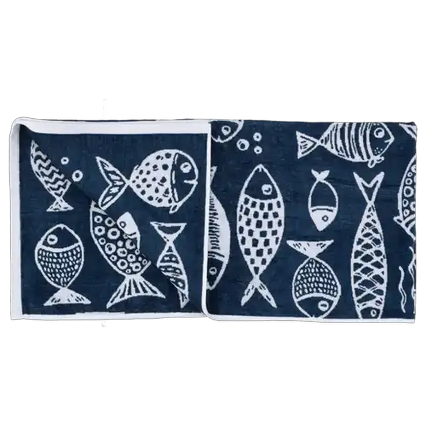 Image of Laguna Navy Fish Beach Towel 80 x 160cm