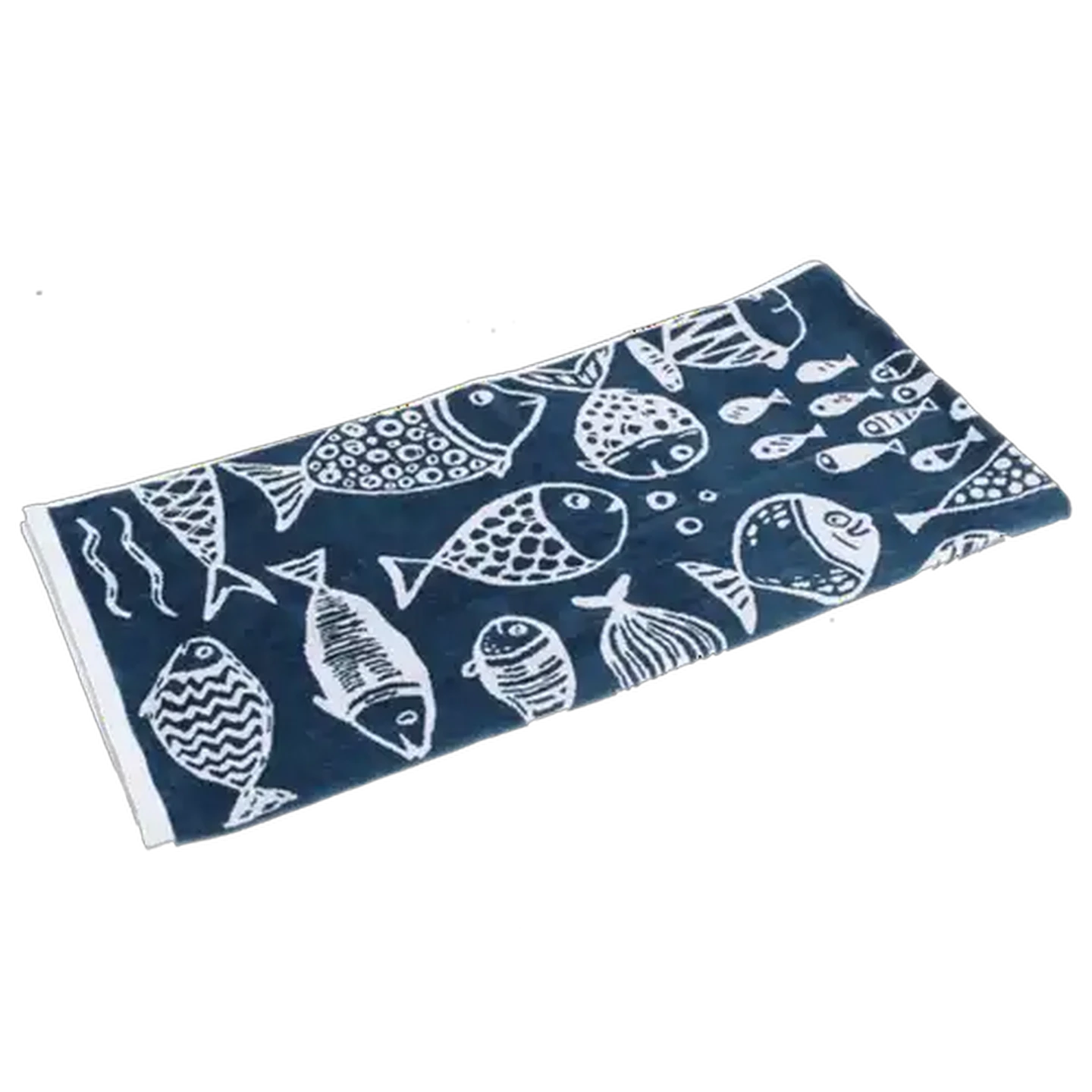 Image of Laguna Navy Fish Beach Towel 80 x 160cm