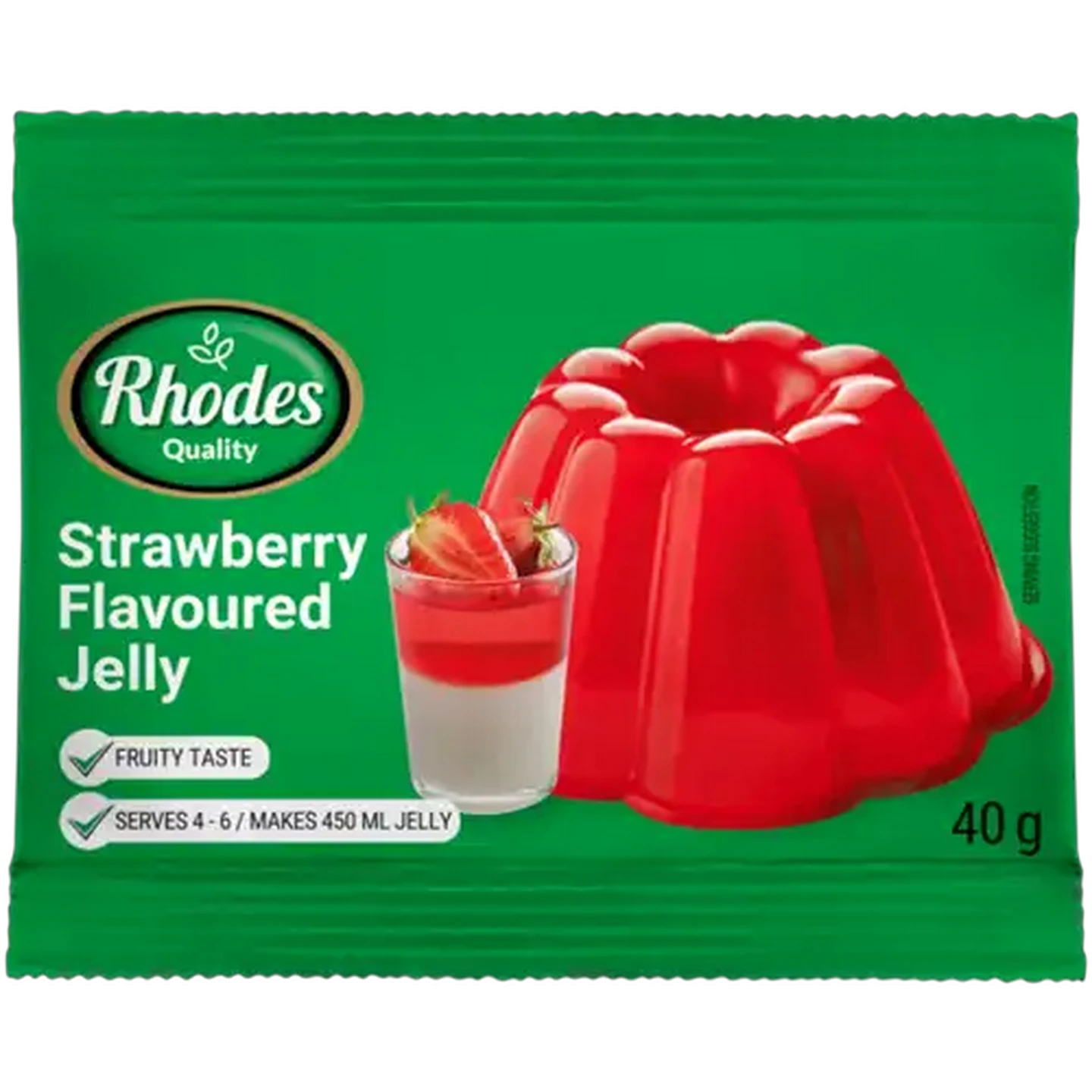 Image of Rhodes Quality Strawberry Flavoured Jelly 40g
