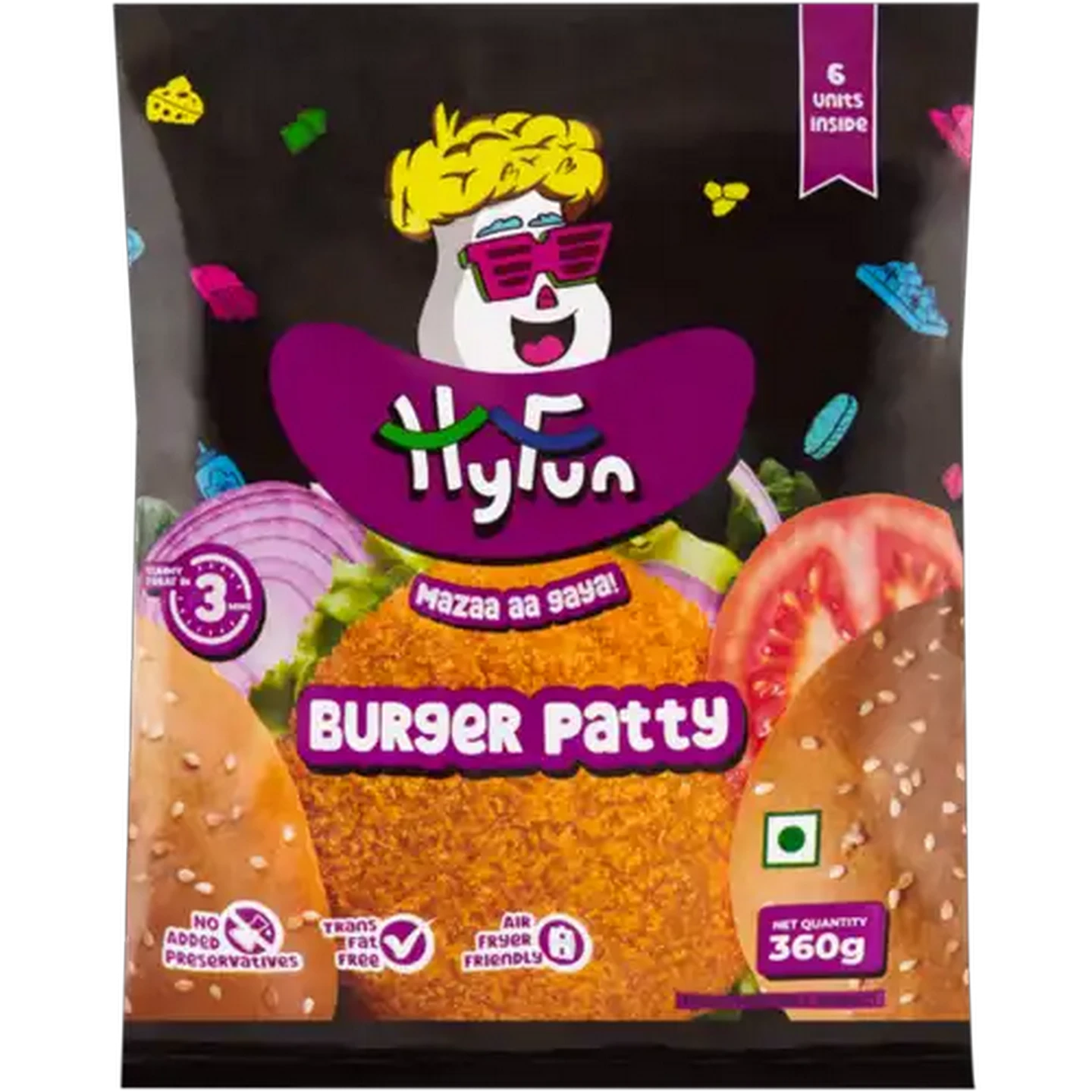Image of HyFun Frozen Burger Patties 360g