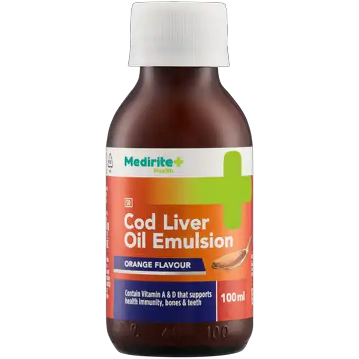 Image of Medirite Orange Flavour Cod Liver Oil Emulsion 100ml