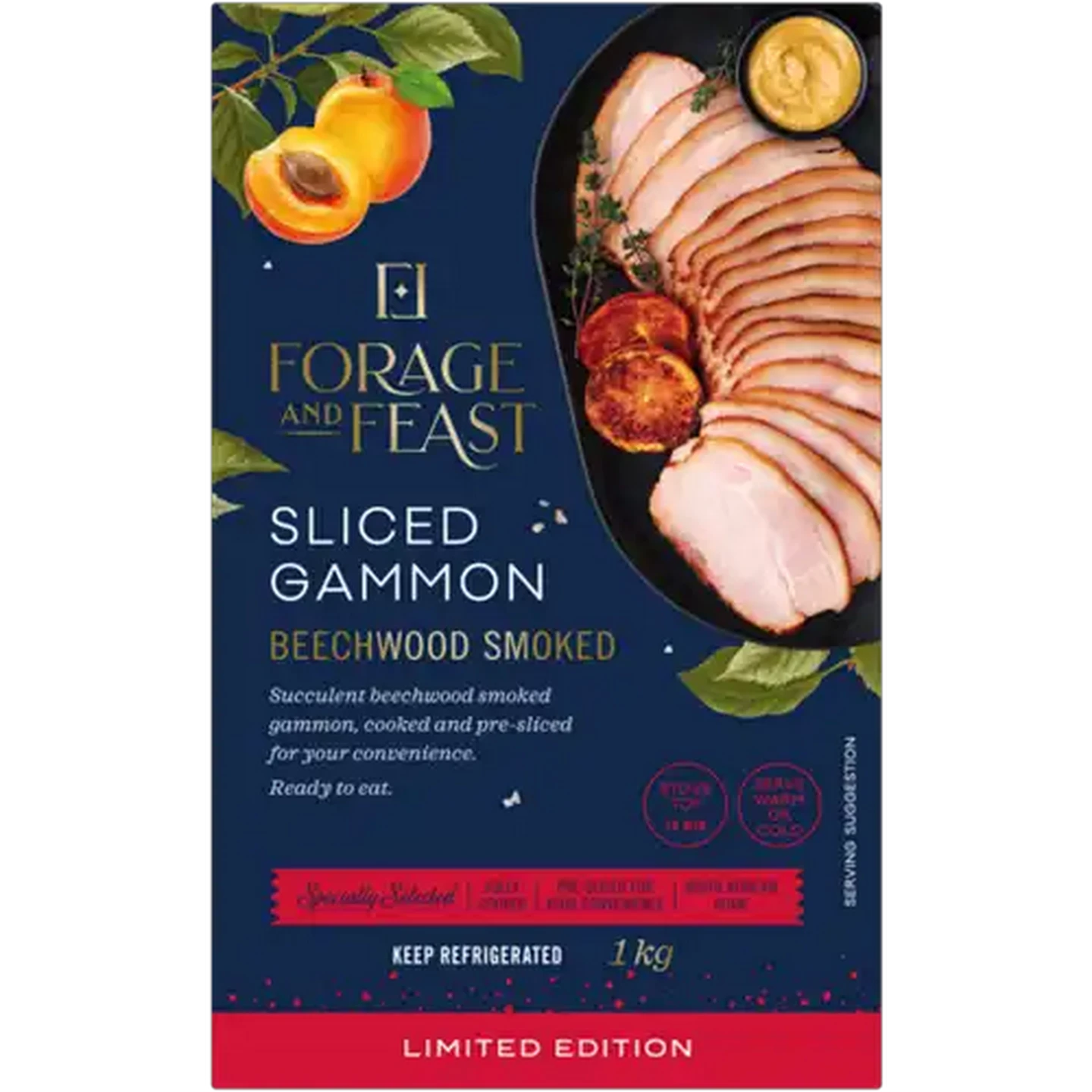 Image of Forage And Feast Limited Edition Beechwood Smoked Sliced Gammon 1kg