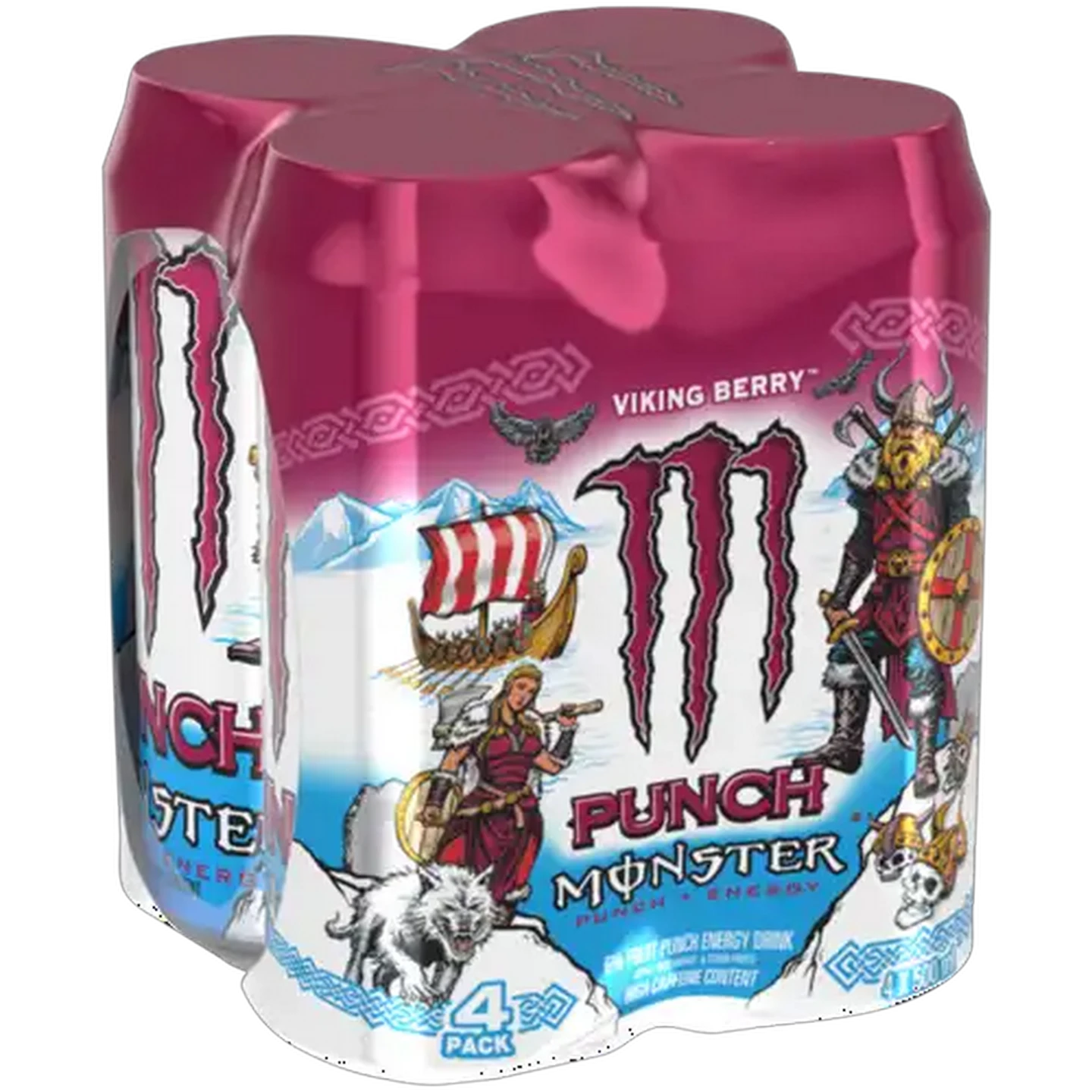 Image of Monster Punch Viking Berry Energy Drink 4 x 500ml
