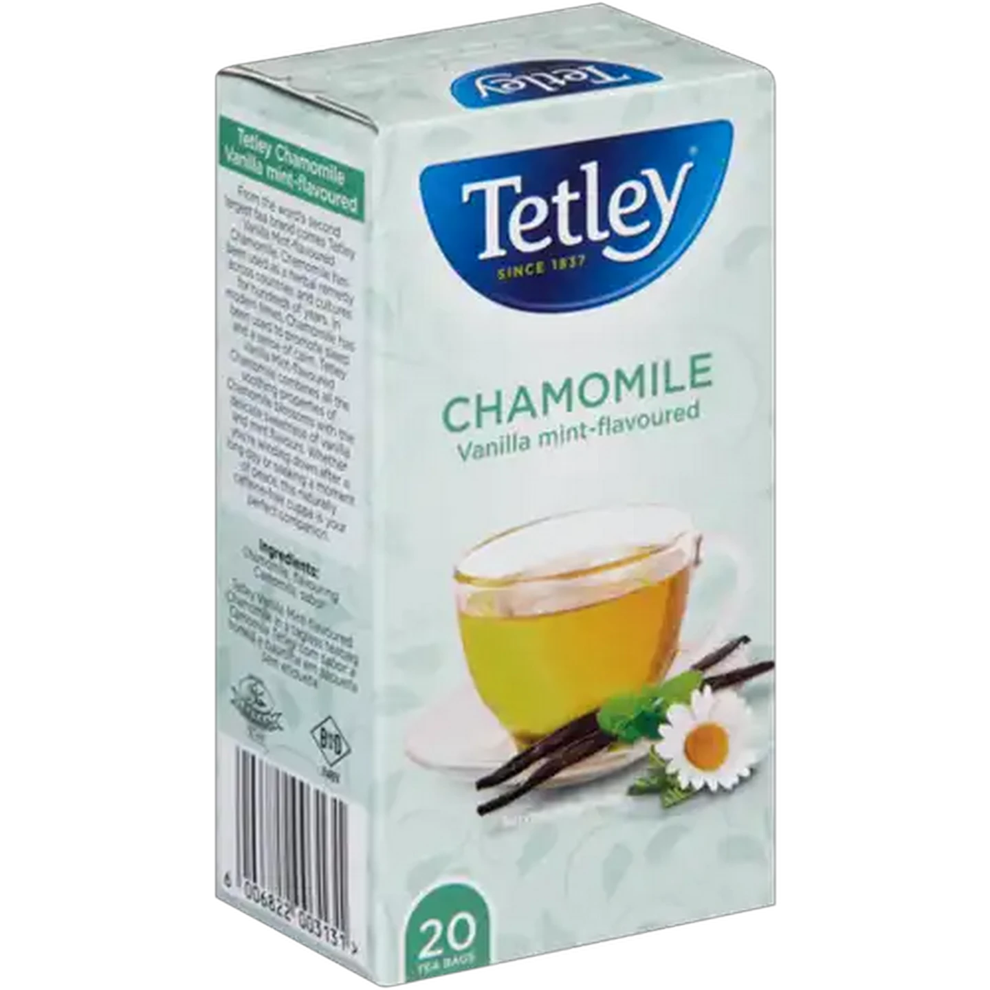 Image of Tetley Vanilla Mint Flavoured Chamomile Tea Bags 20-Pack