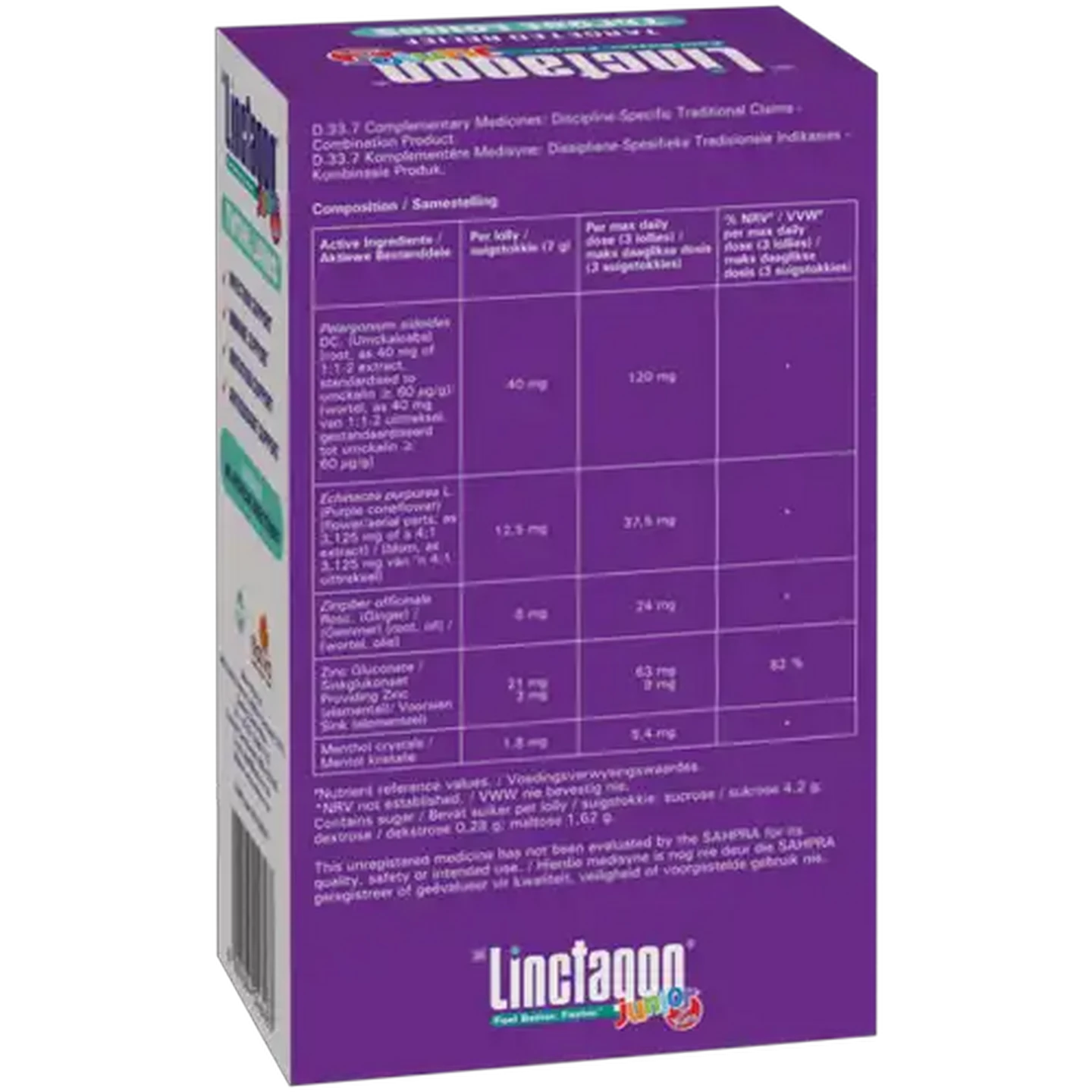 Image of Linctagon Junior Targeted Relief Throat Lollies 12-Pack + 3 Free