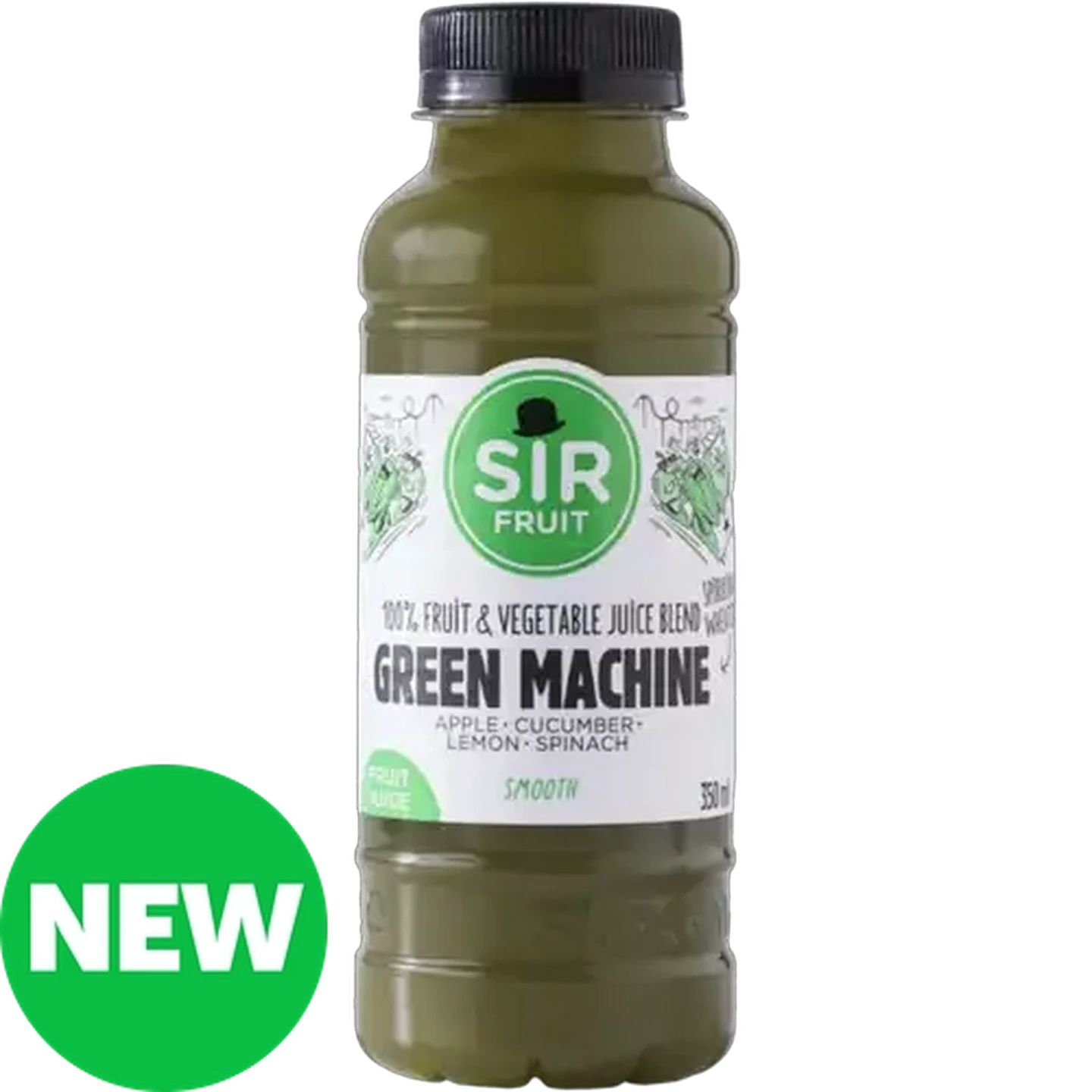 Image of Sir Fruit Green Machine 100% Smooth Fruit & Vegetable Juice Blend 350ml