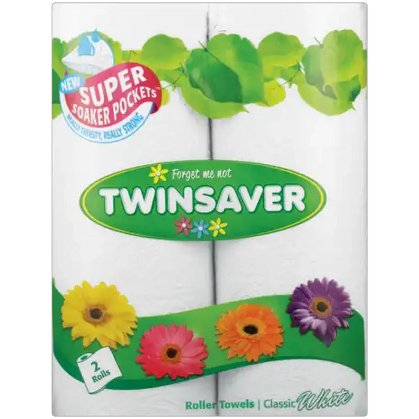 Image of Twinsaver White Roller Towels 2 Pack