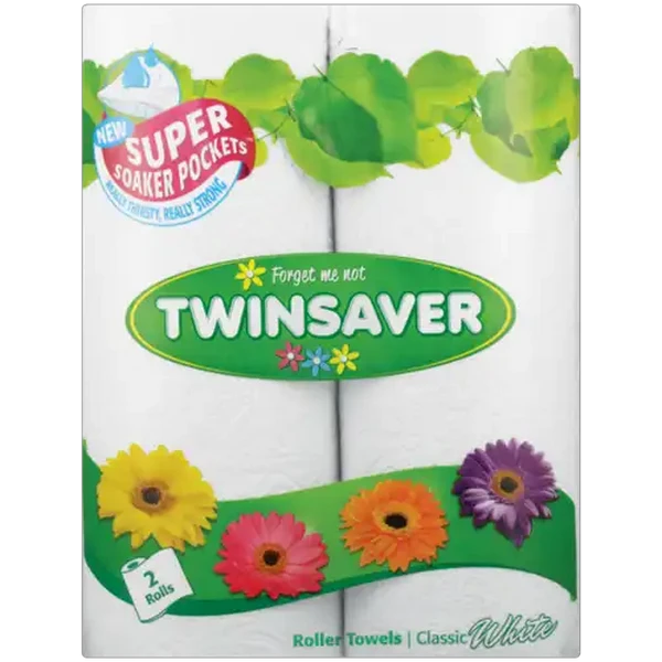 Twinsaver White Roller Towels 2 Pack