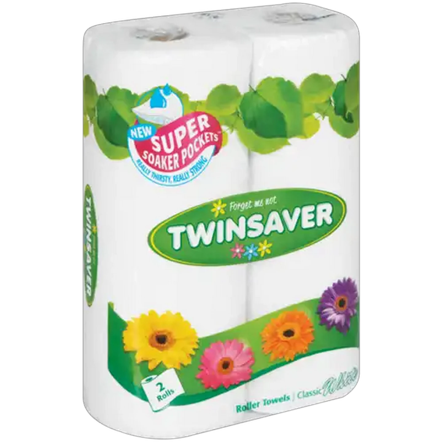 Image of Twinsaver White Roller Towels 2 Pack