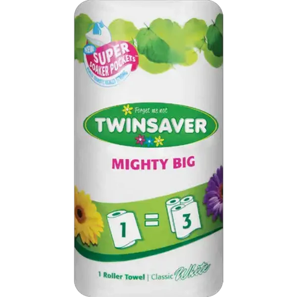 Twinsaver Mighty Big Classic White Roller Towel