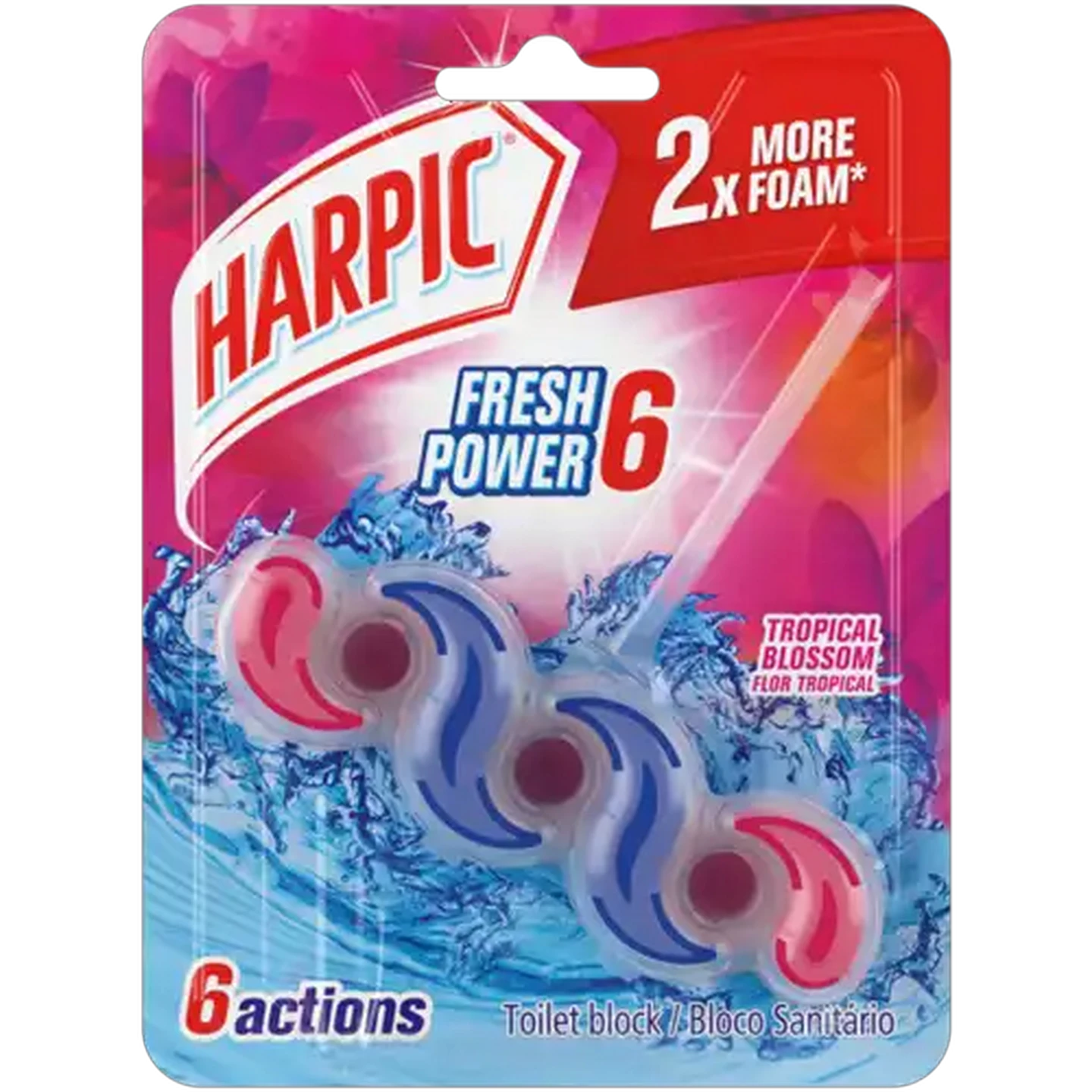 Image of Harpic Tropical Blossom Meadows Rim Block 35g