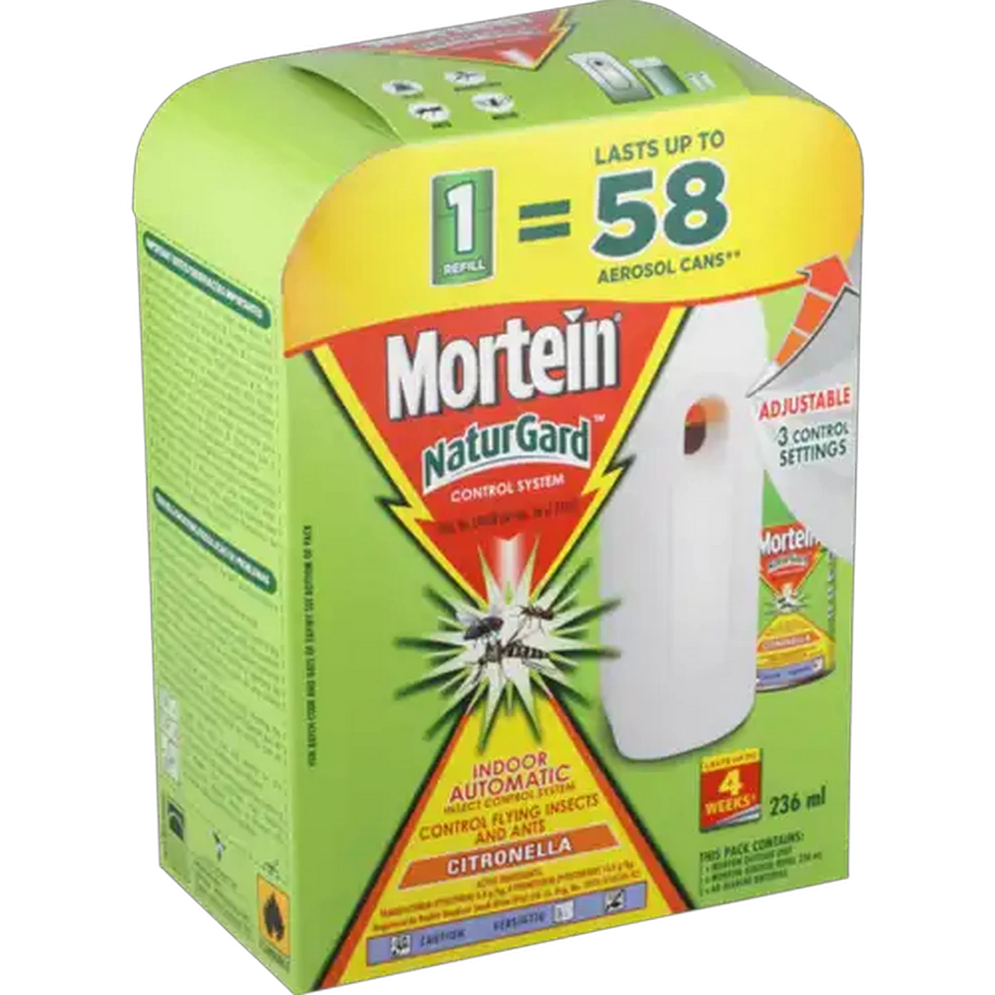Image of Mortein NaturGard Citronella Multi-Insect Automatic Control System 236ml