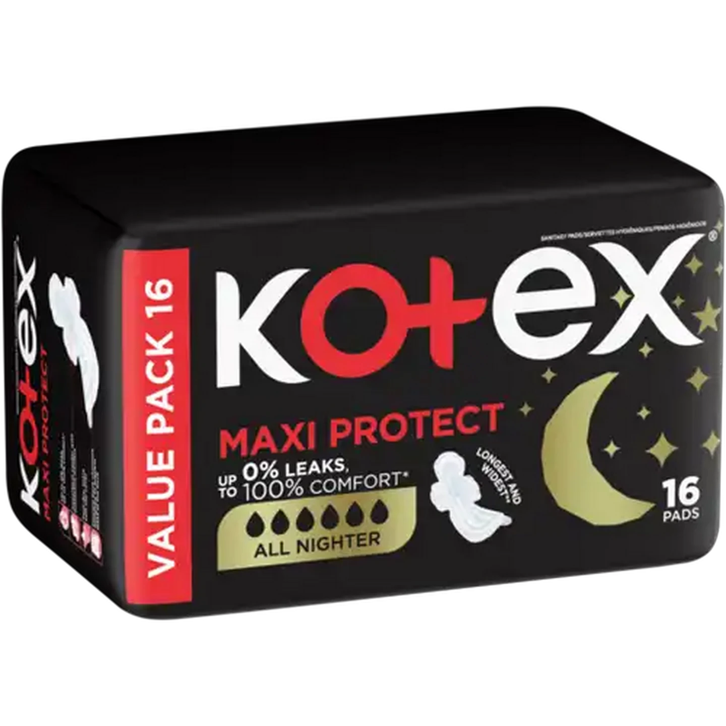 Image of Kotex All Nighter Maxi Pads Value Pack 16-Pack