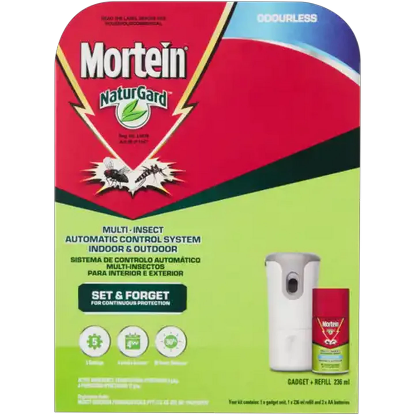 Image of Mortein NaturGard Multi-Insect Automatic Control System 236ml