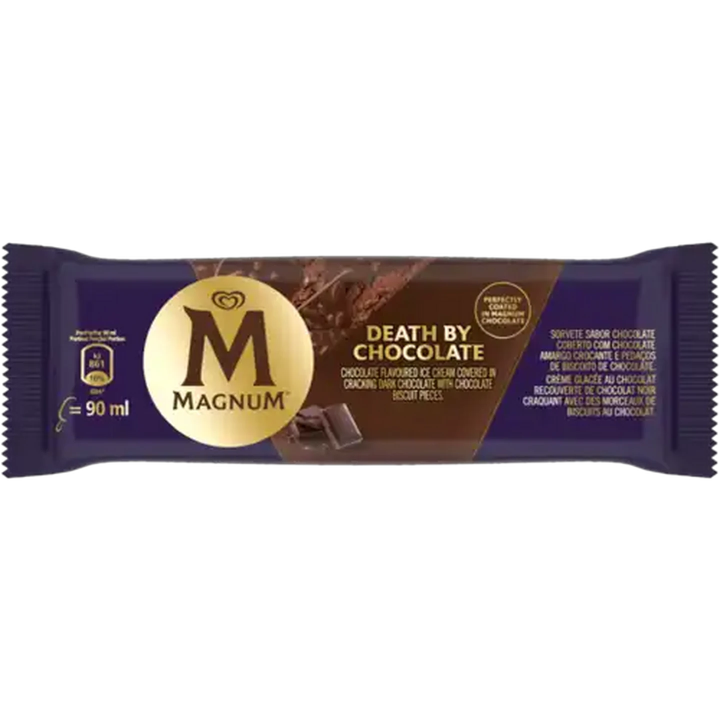 Image of Magnum Death By Chocolate Chocolate Flavoured Ice Cream in Dark Chocolate 90ml