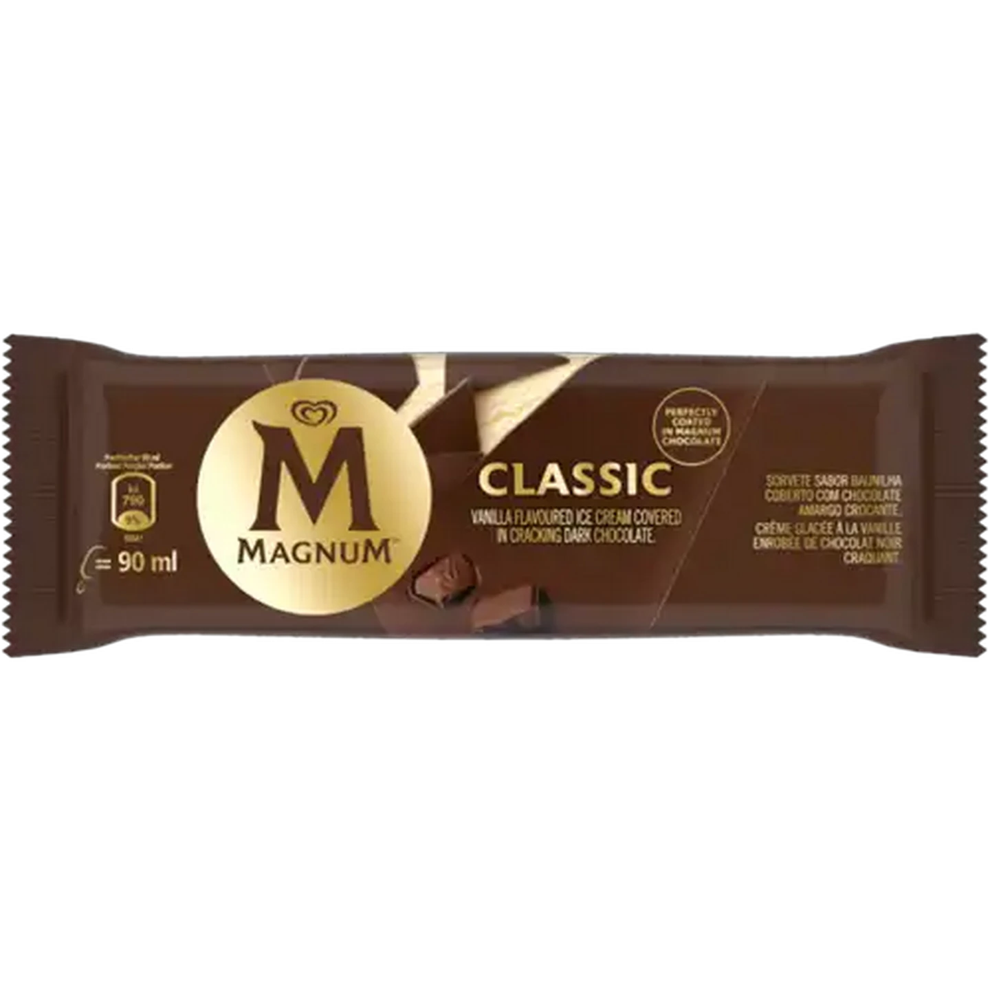 Image of Magnum Classic Vanilla Flavoured Ice Cream in Dark Chocolate 90ml