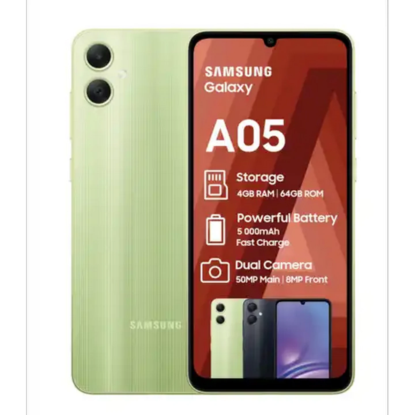 Image of Samsung Galaxy A05 Green Smartphone