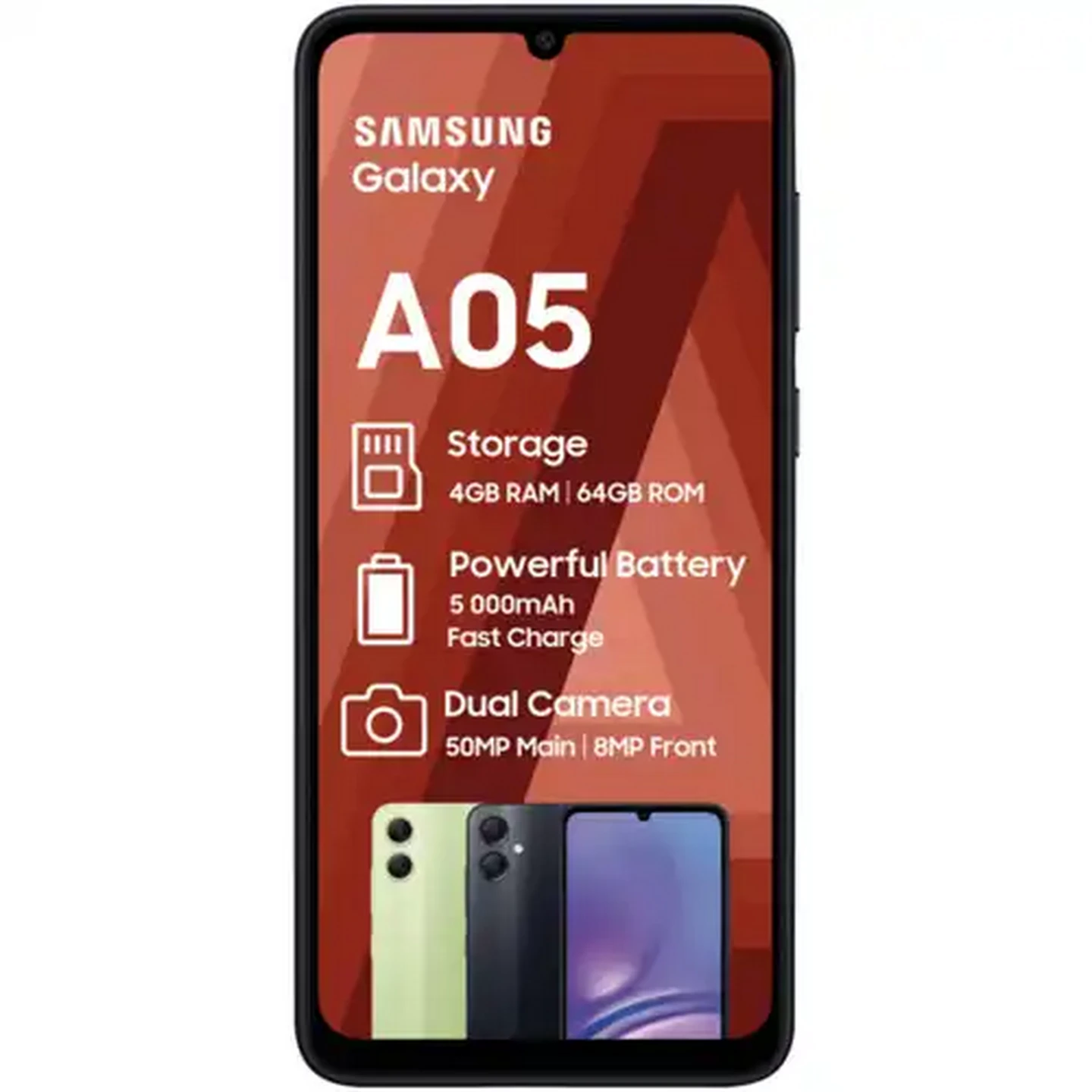 Image of Samsung Galaxy Black A05 Dual Sim Smartphone Cellphone
