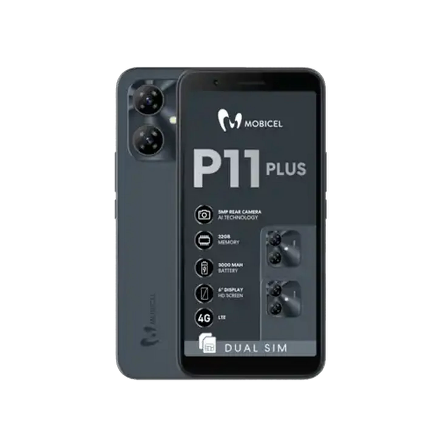 Image of Mobicel P11 Plus Grey Cellphone