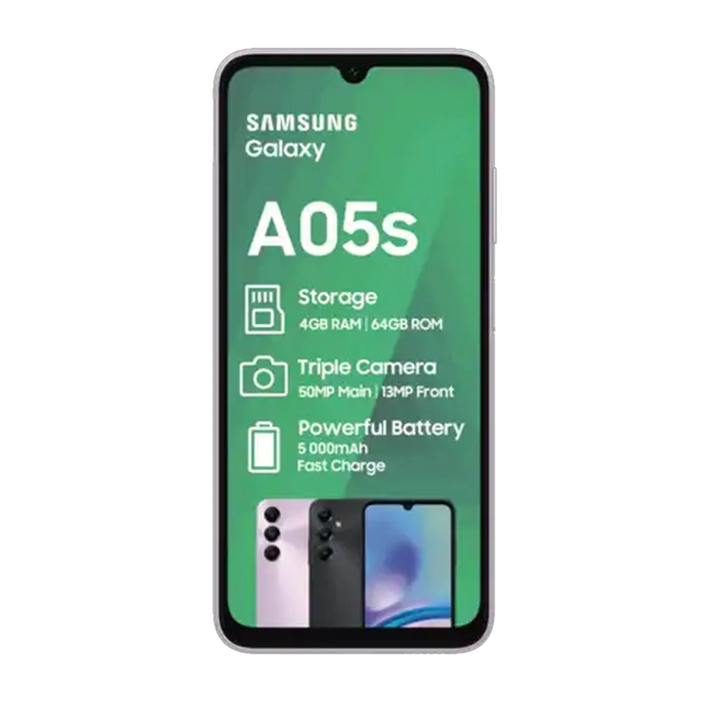 Image of Samsung Galaxy A05s Light Violet Dual SIM Cellphone