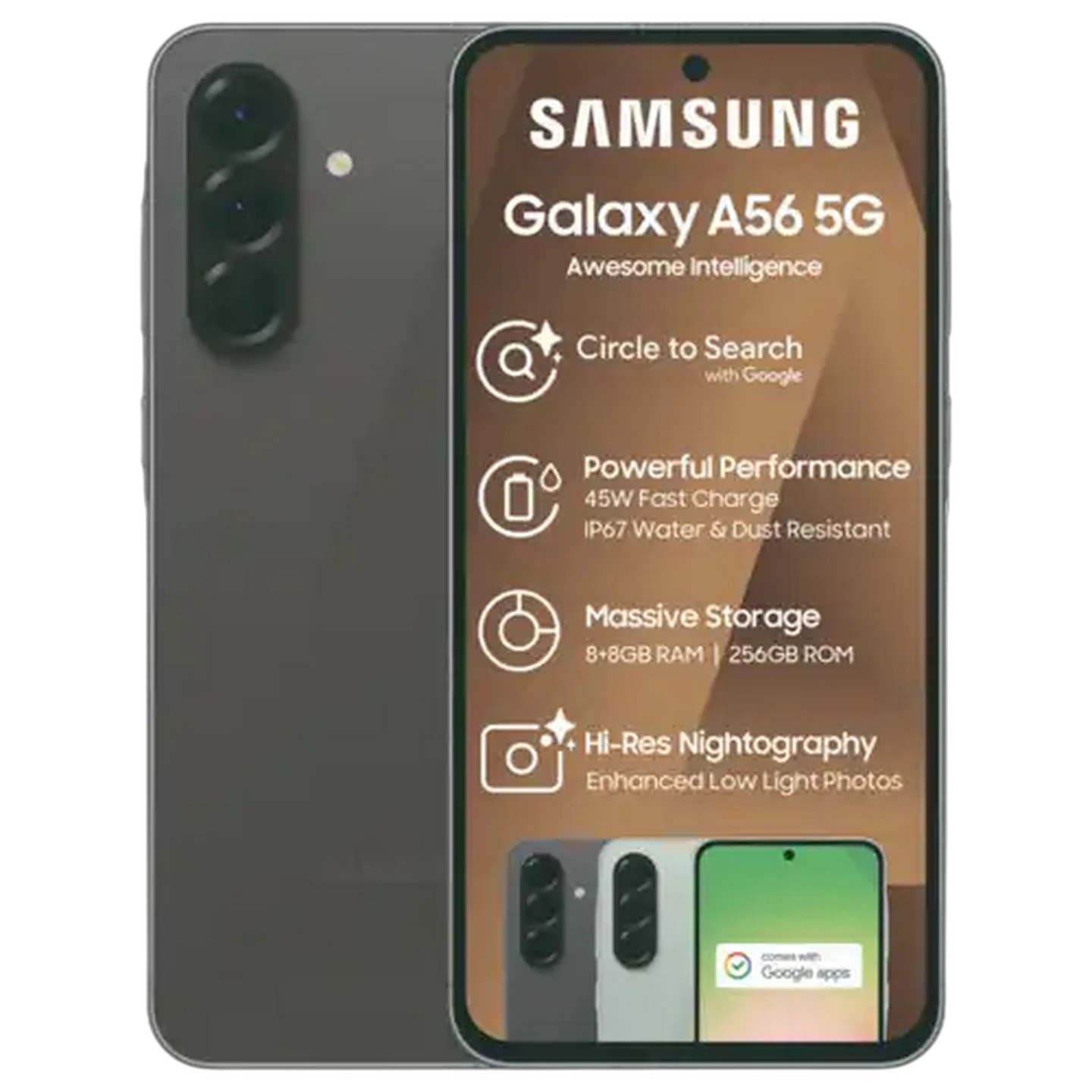 Image of Samsung Galaxy A56 Black Dual-Sim Smartphone 256GB