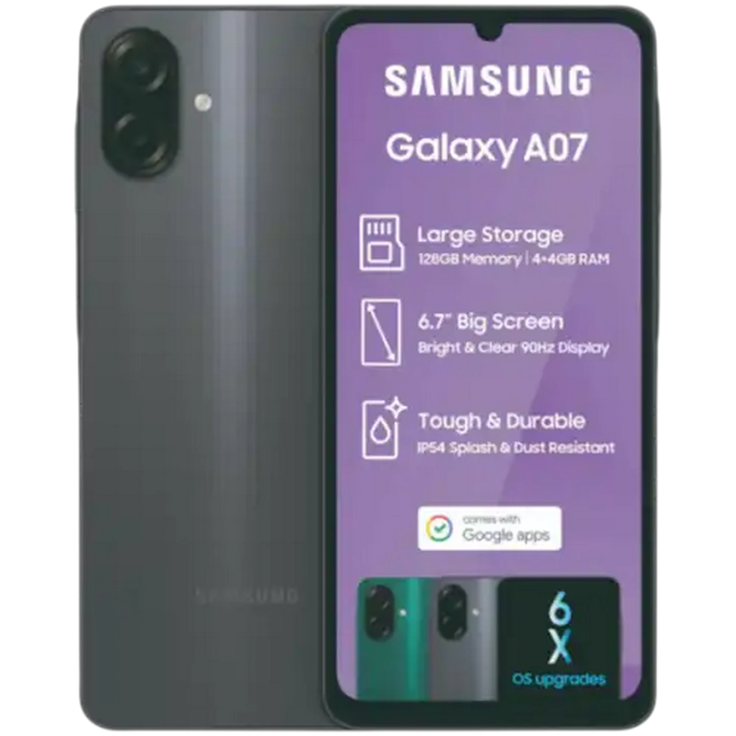 Image of Samsung Galaxy A07 Black Smartphone