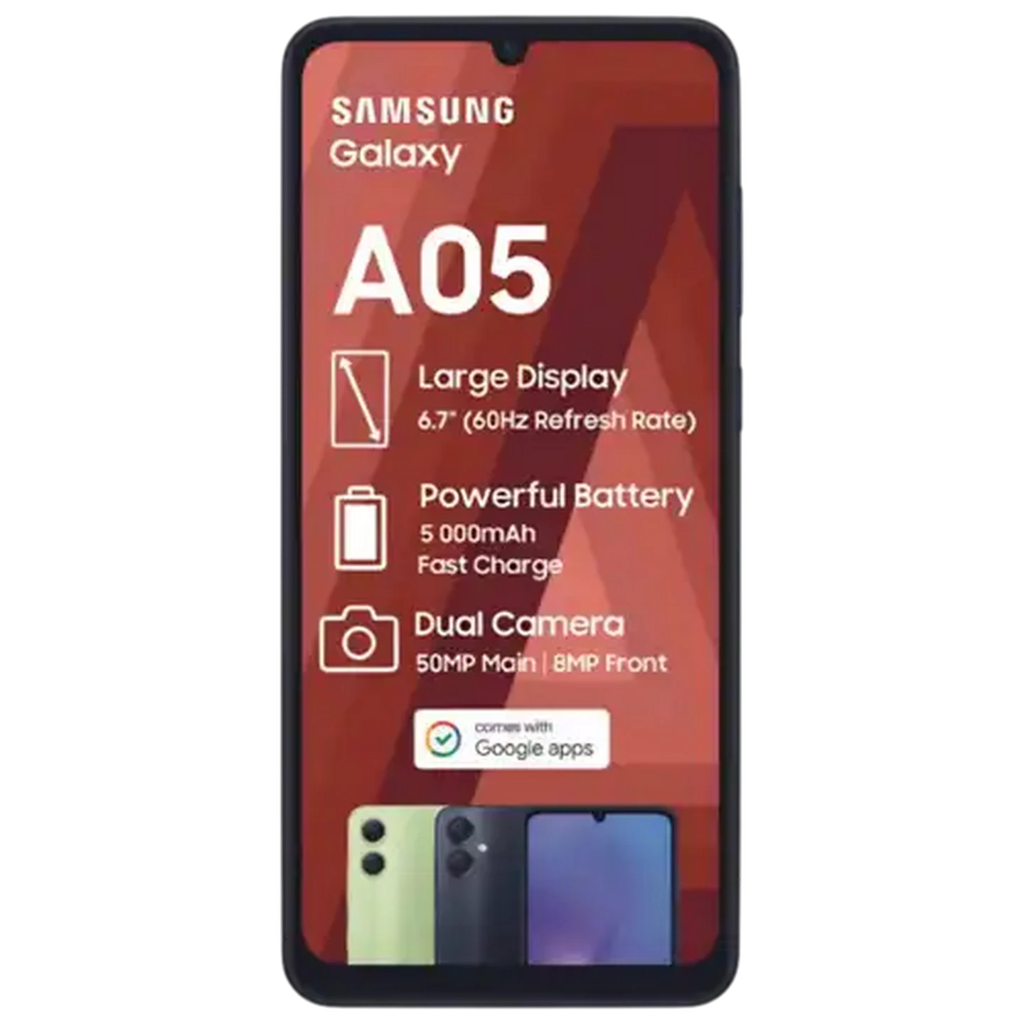 Image of Samsung Galaxy A05 Black Smartphone